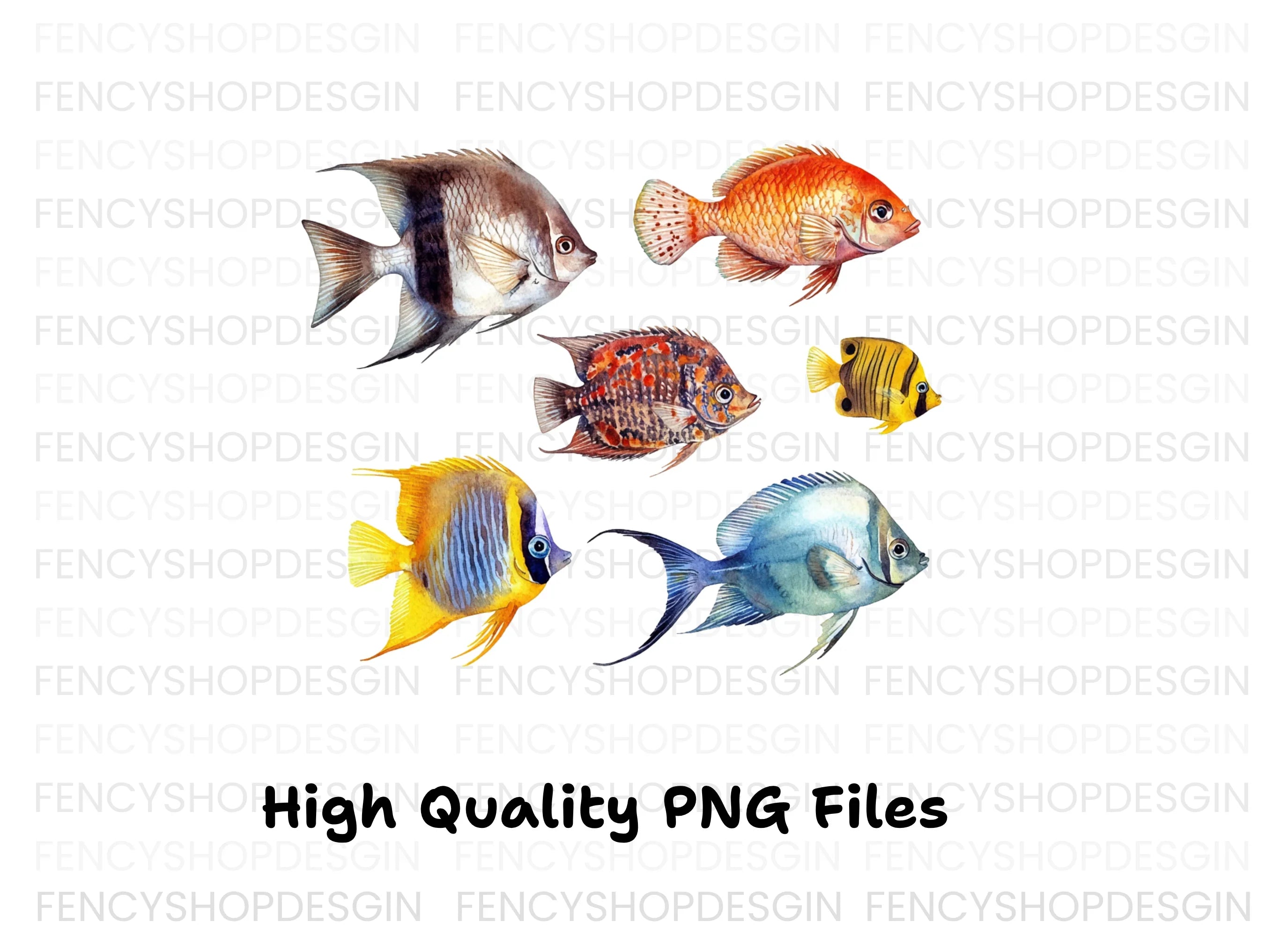 Vibrant Tropical Fish Clipart Bundle