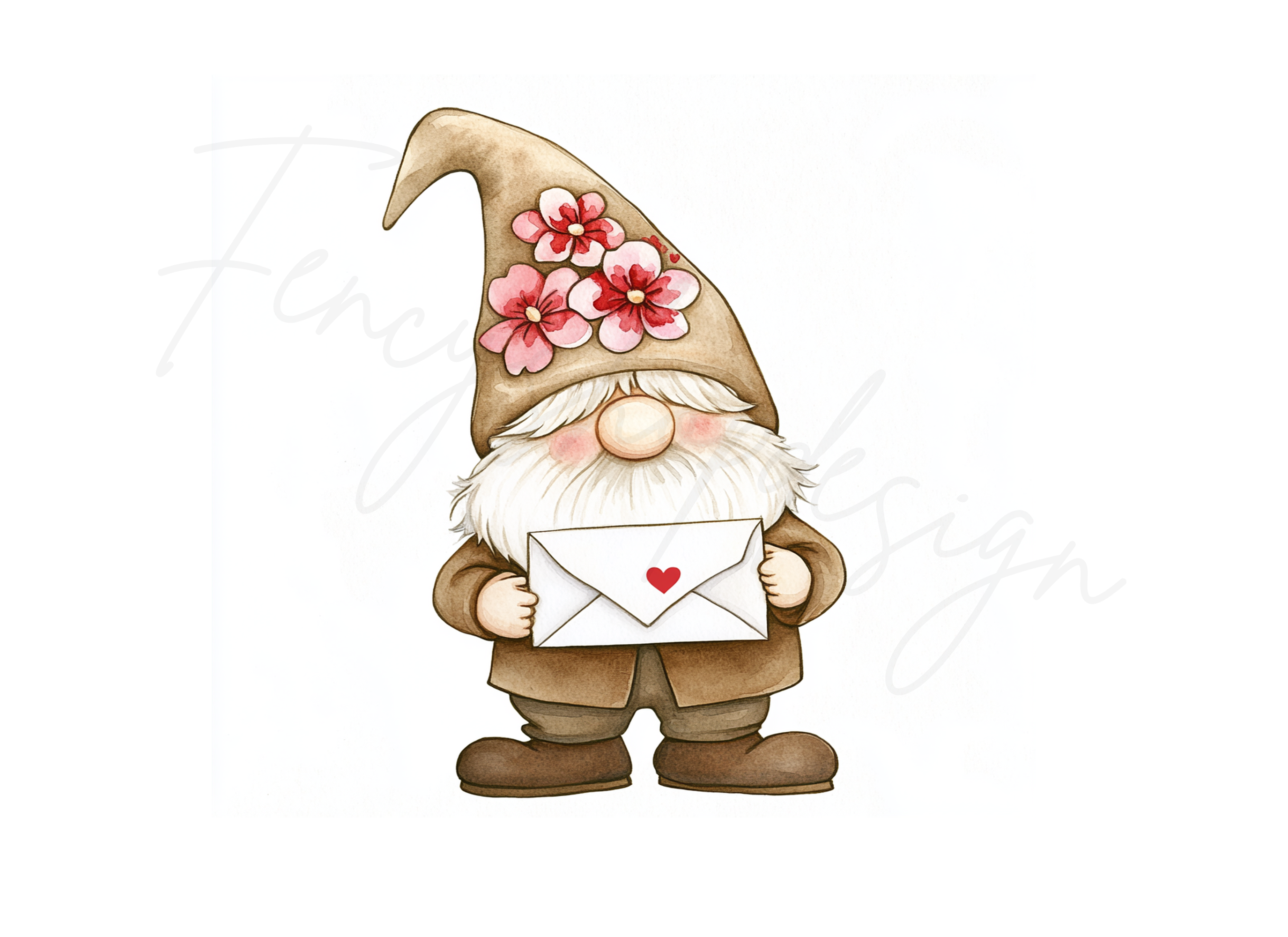 Valentine Gnomes Love Letters Clipart Bundle