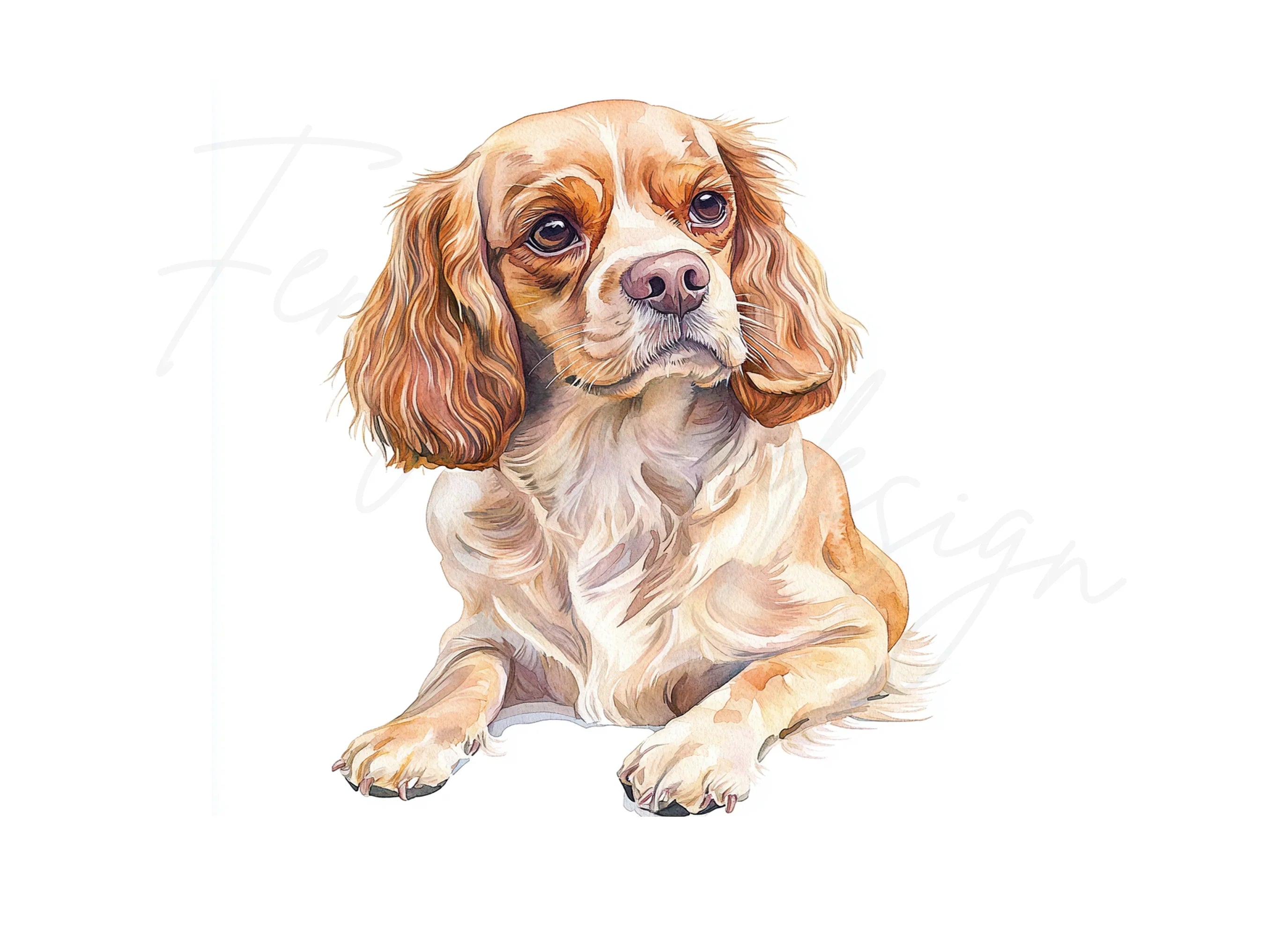 Cute Cocker Spaniel Clipart Bundle