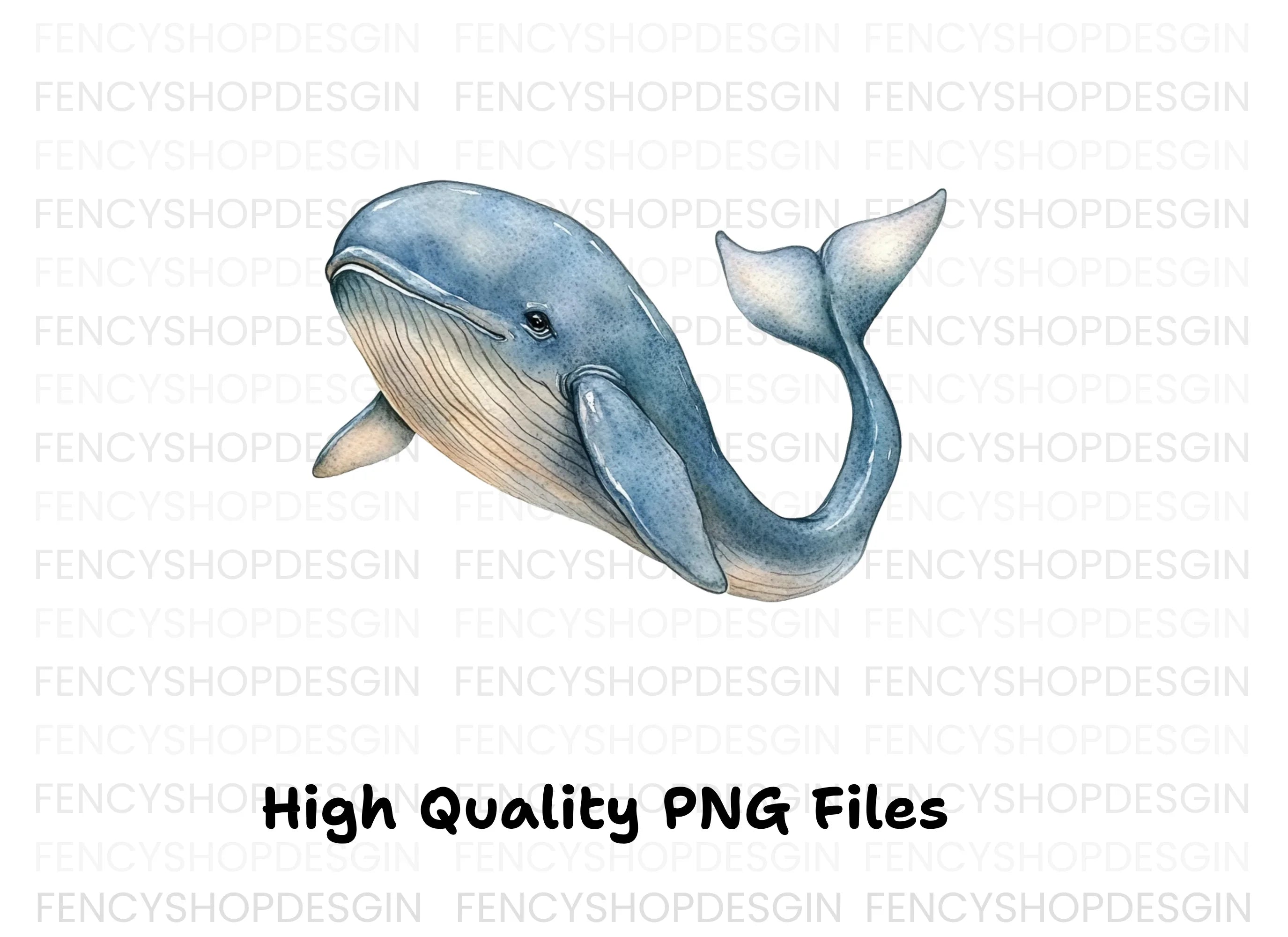 Blue Whale Clipart Bundle