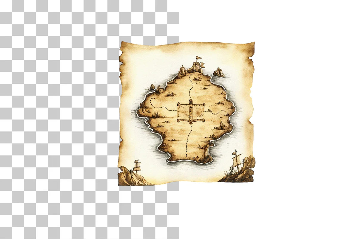 Pirate Treasure Map Clipart Bundle - CraftNest - Digital Crafting and Art
