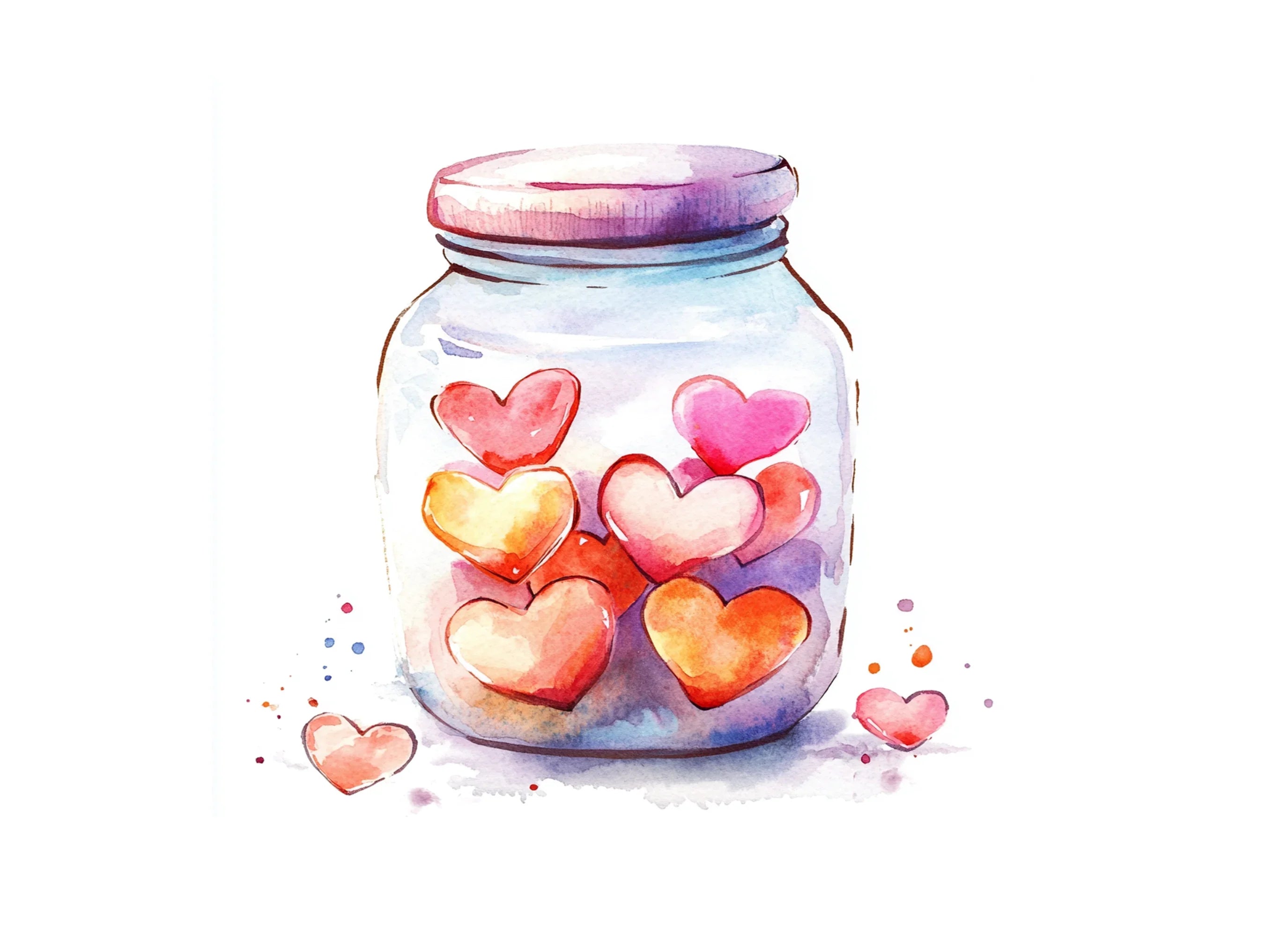 Jars with Hearts Clipart Bundle