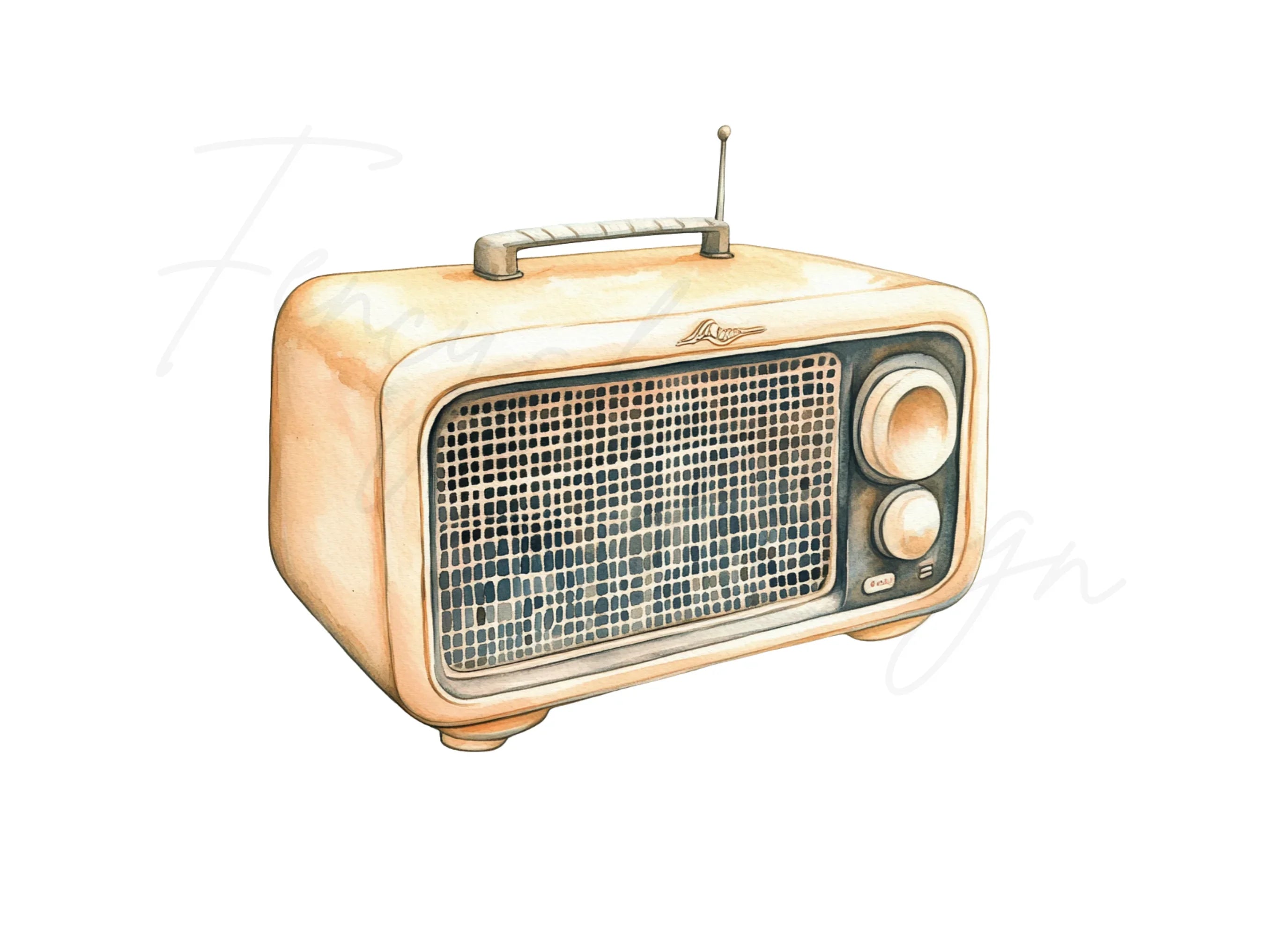 Retro Radio Receiver Clipart Bundle