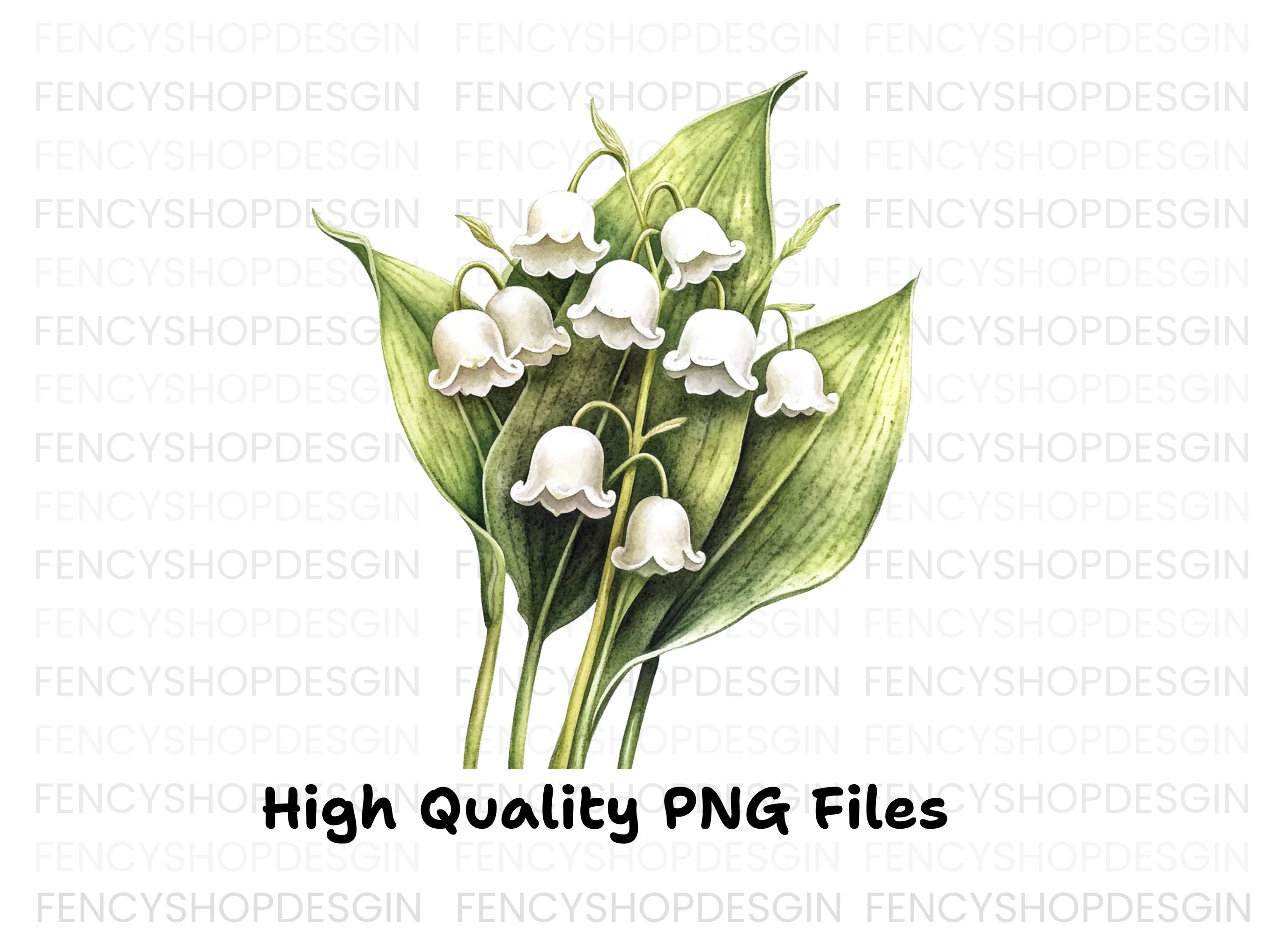 Delicate Lily of the Valley Clipart Bundle
