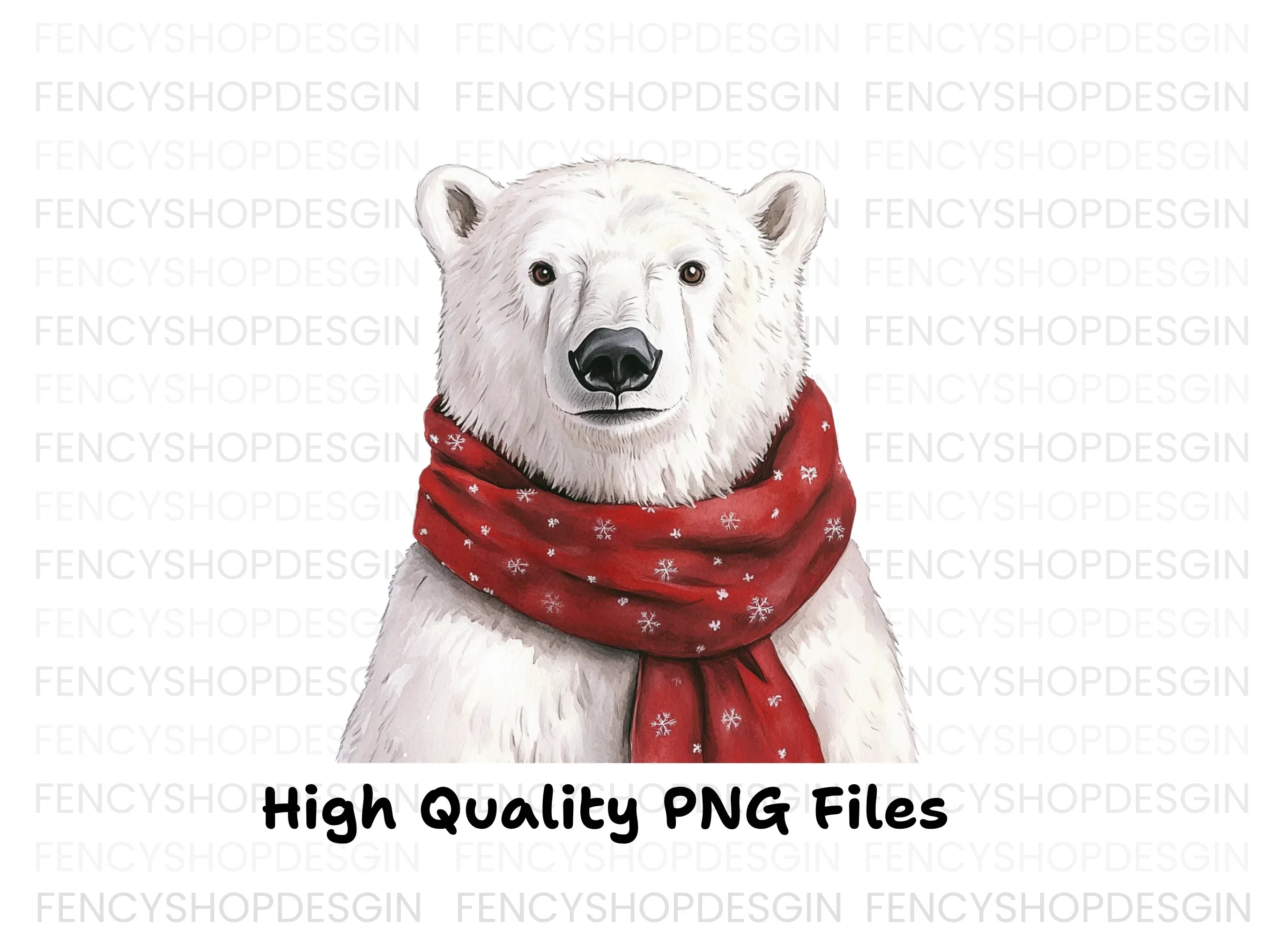 Festive Polar Bear Clipart Bundle