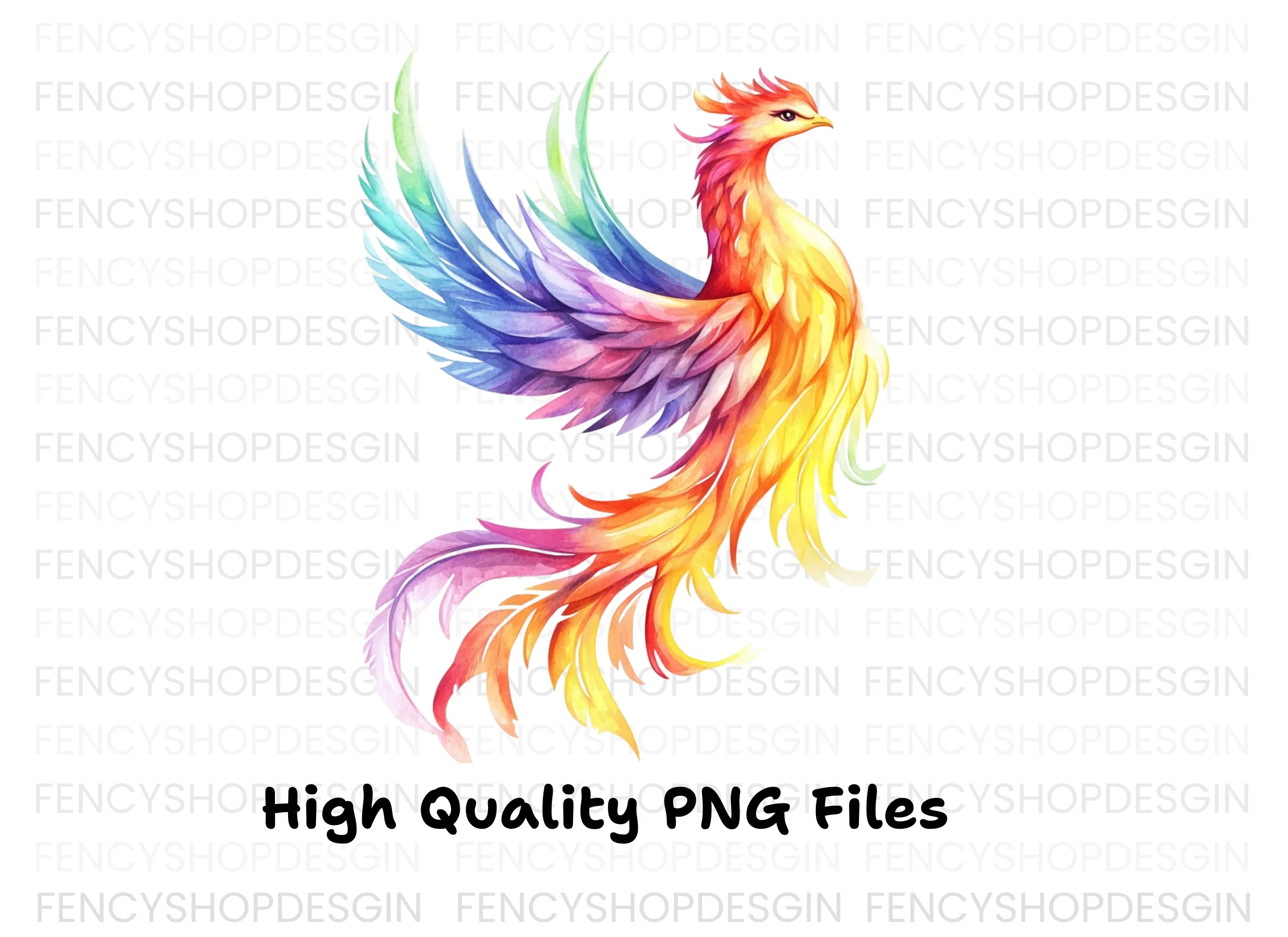 Vibrant Phoenix Clipart Bundle