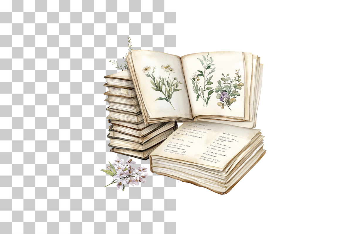 Vintage Pages Clipart Bundle