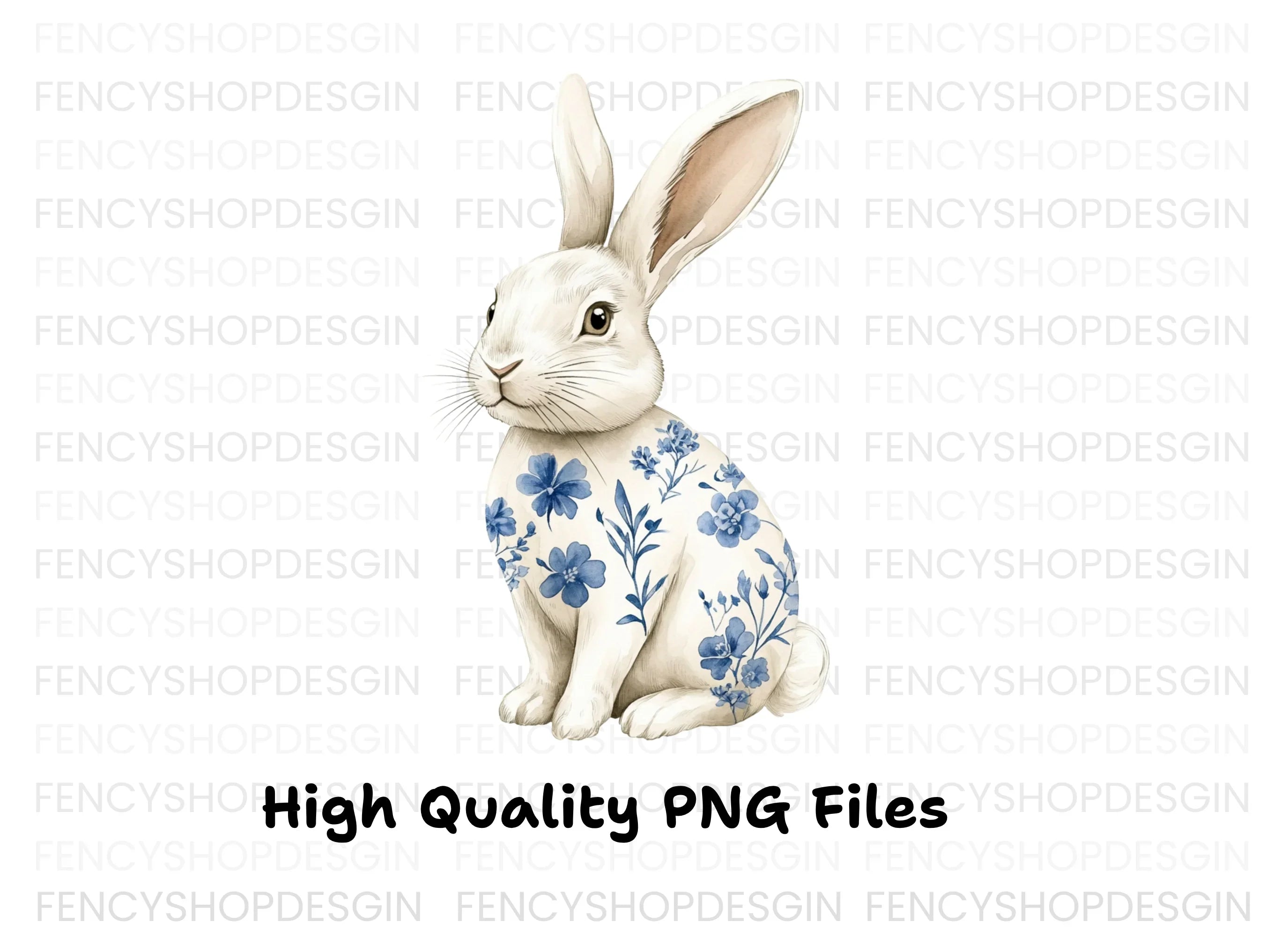 Charming Floral Bunny Clipart Bundle