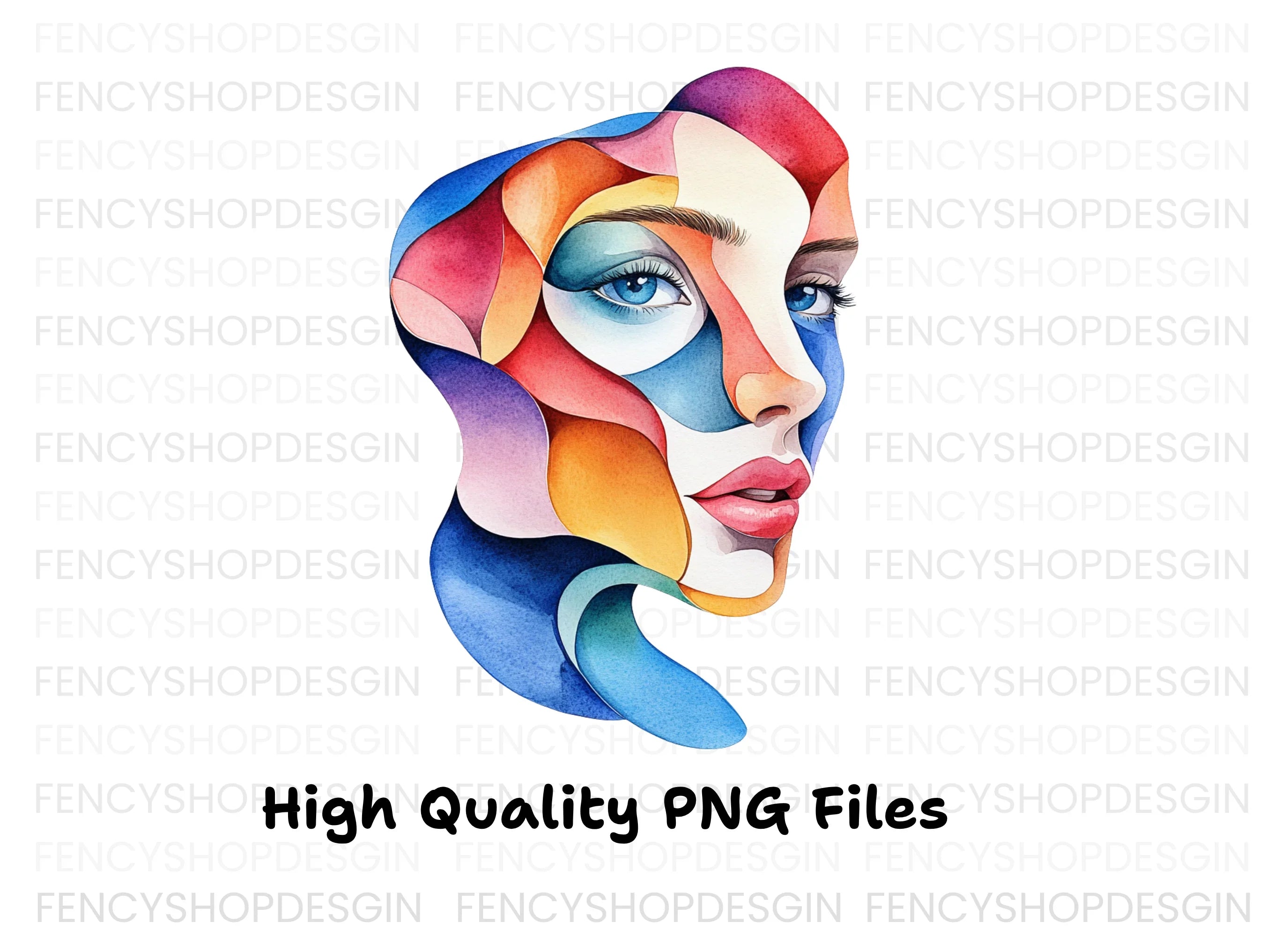 Abstract Faces Clipart Bundle