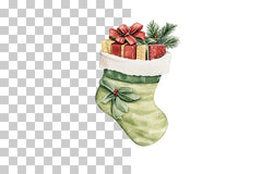 Christmas Stocking Clipart Bundle with Gifts - CraftNest - Digital Crafting and Art