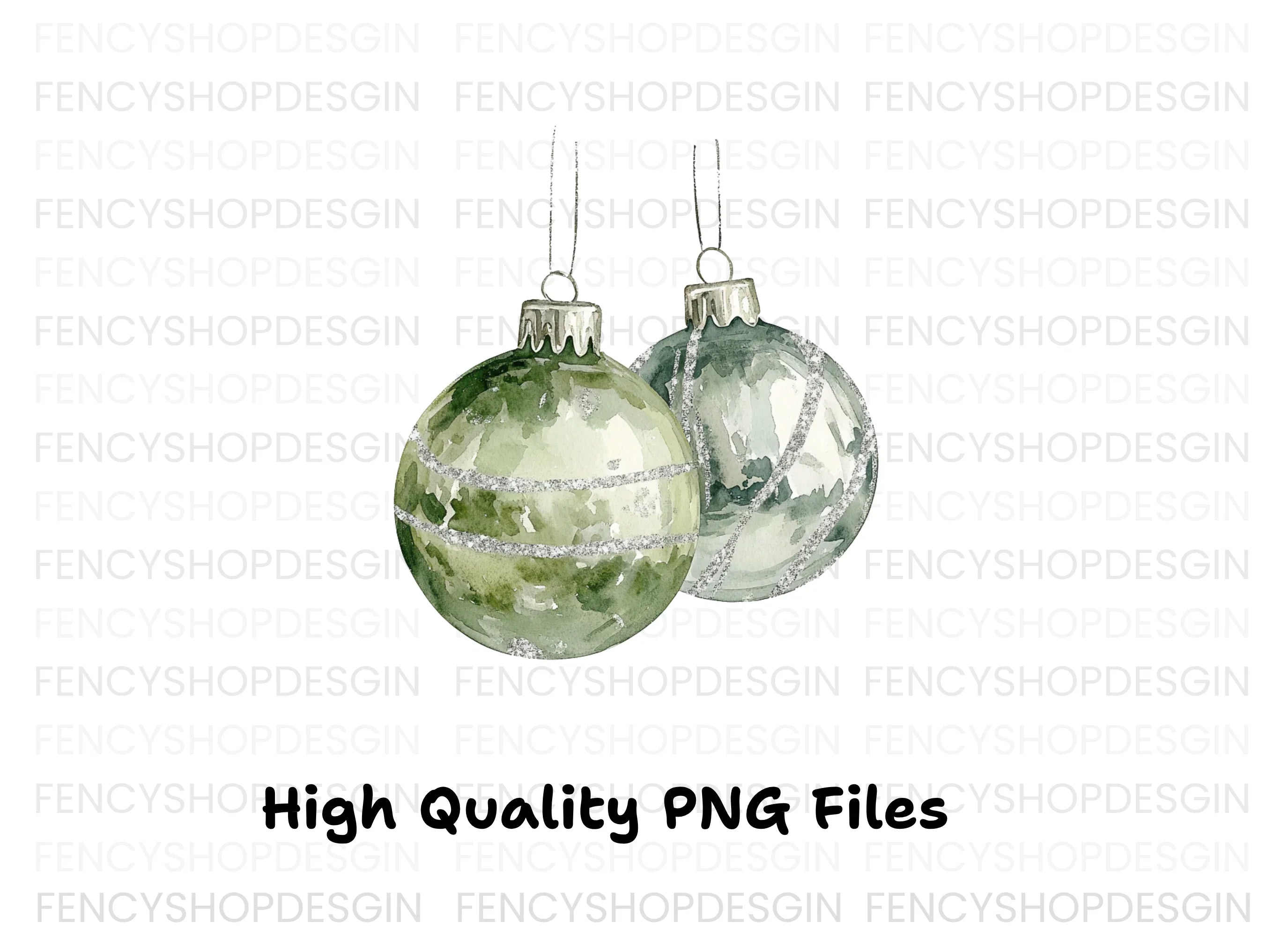 Christmas Ornaments Clipart Bundle