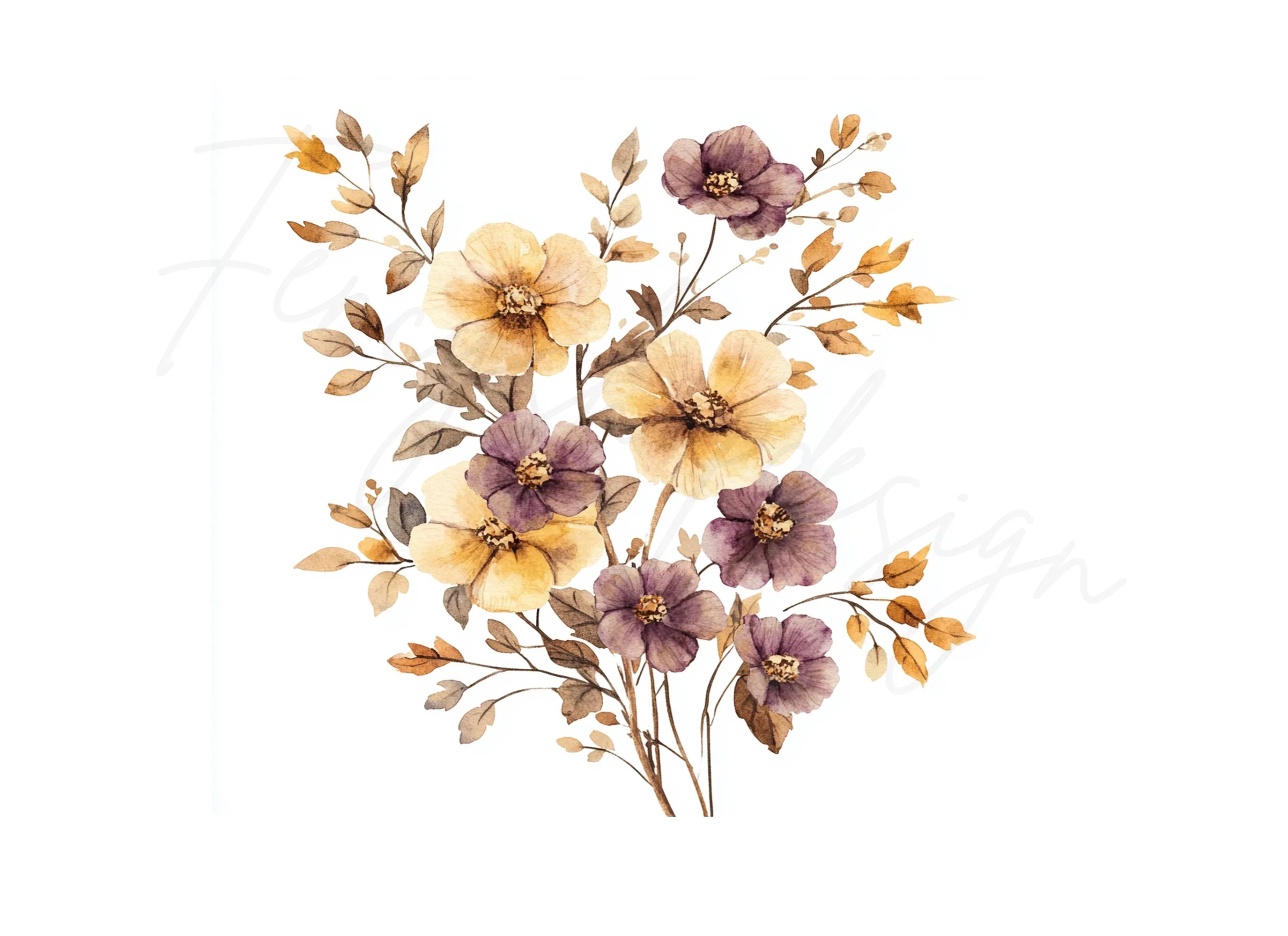 Floral Bouquet Clipart Bundle