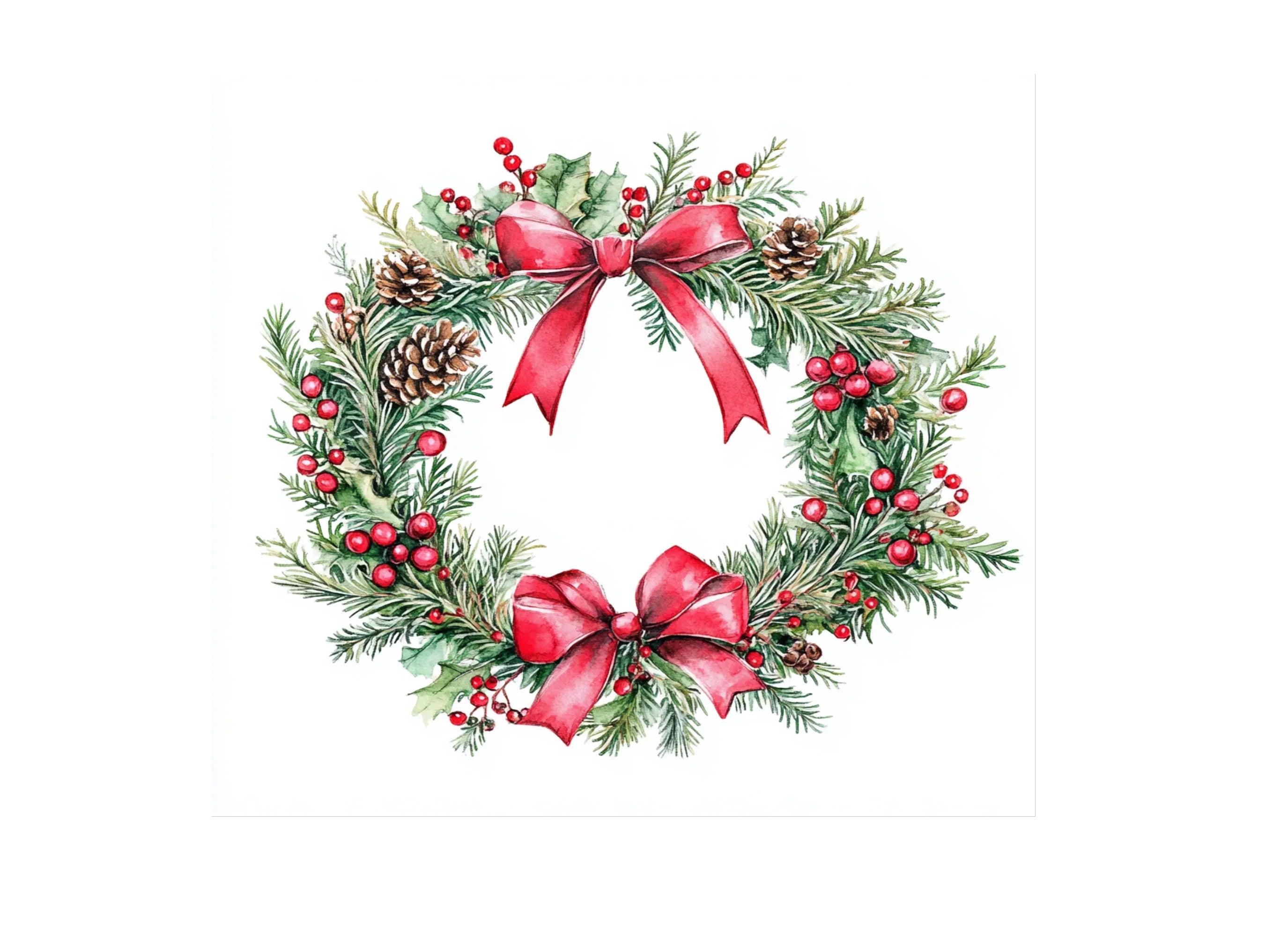 Christmas Wreath Clipart Bundle