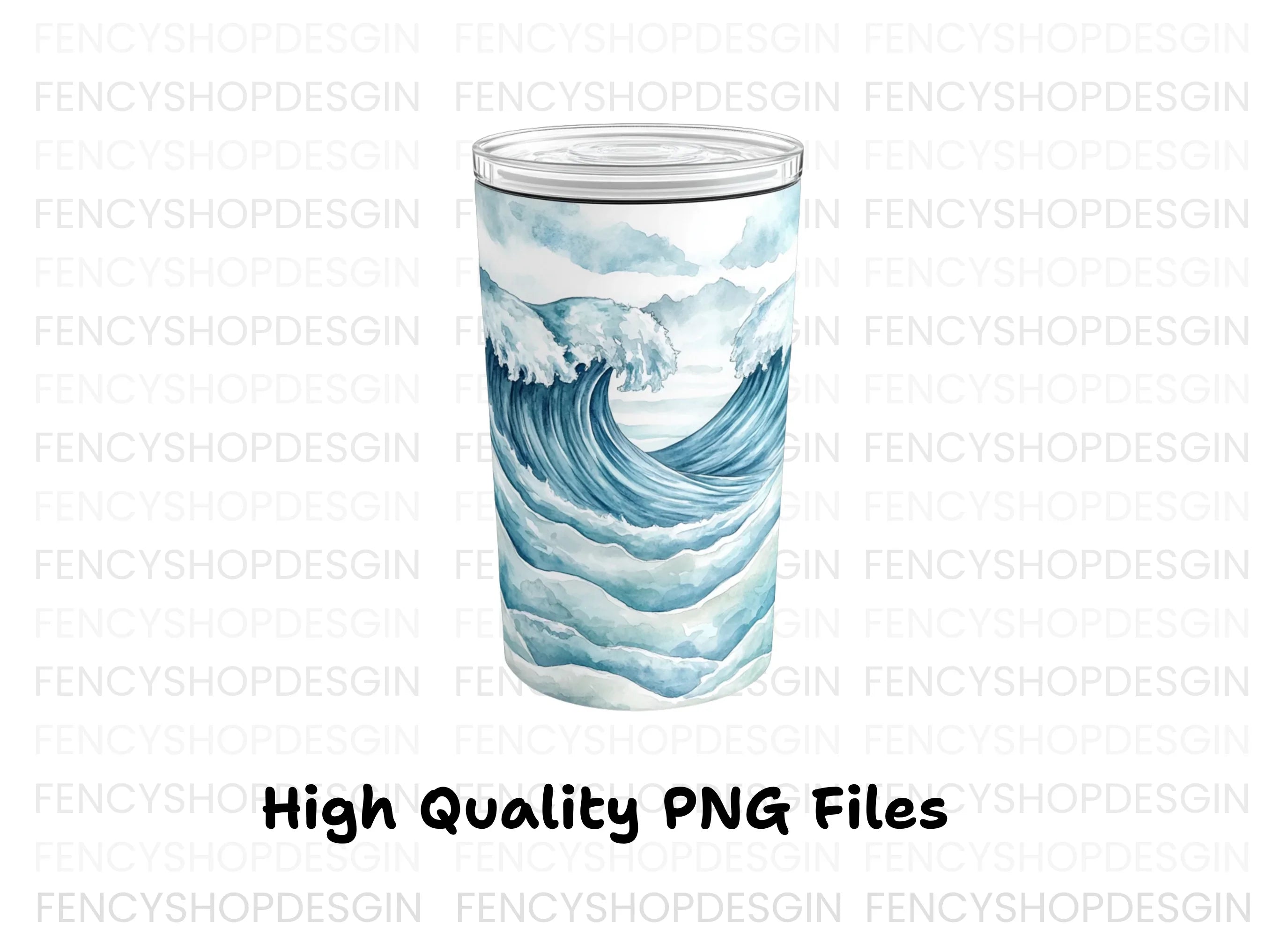 Ocean Wave Tumbler Clipart Bundle