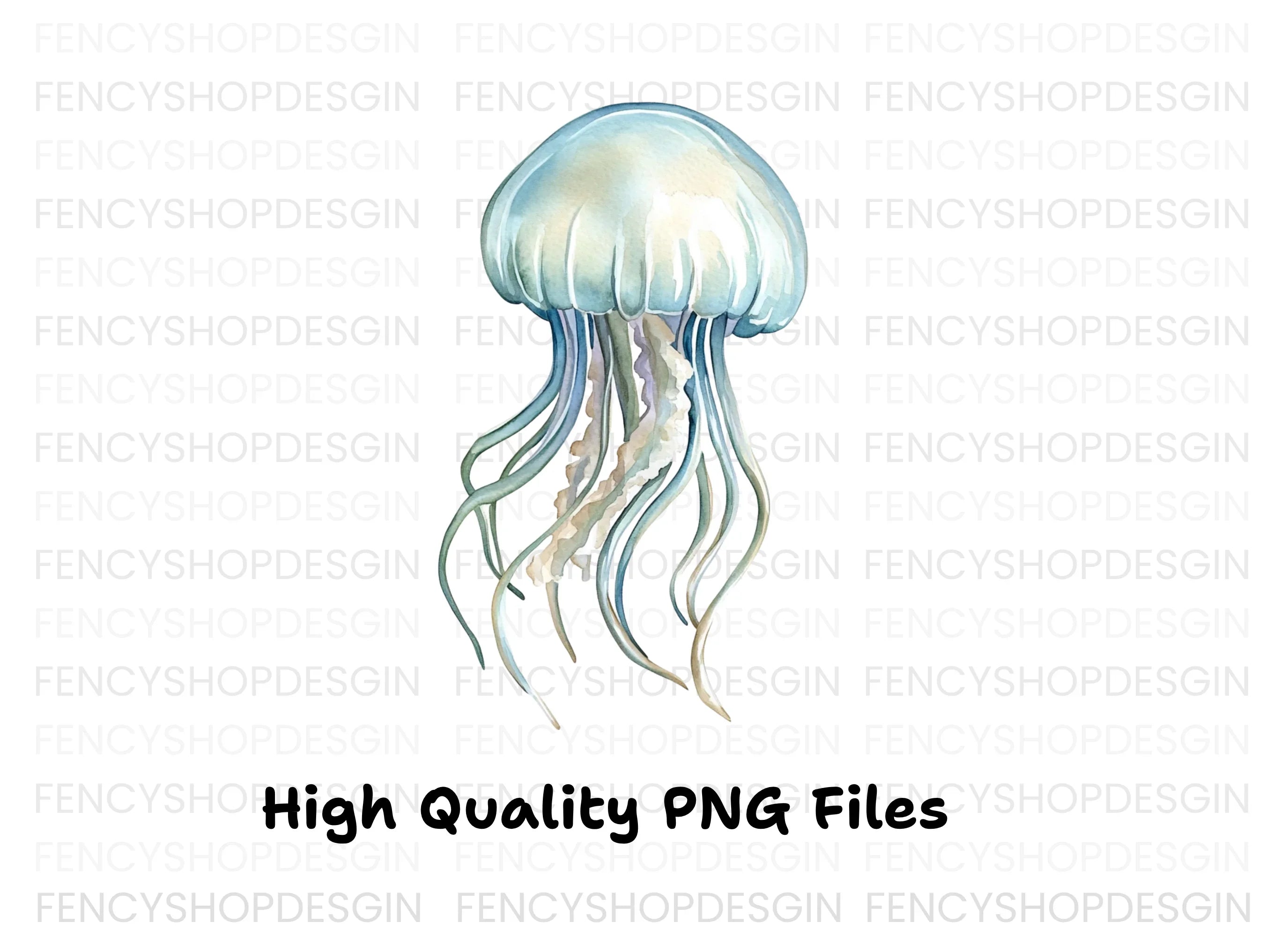 Colorful Jellyfish Clipart Bundle