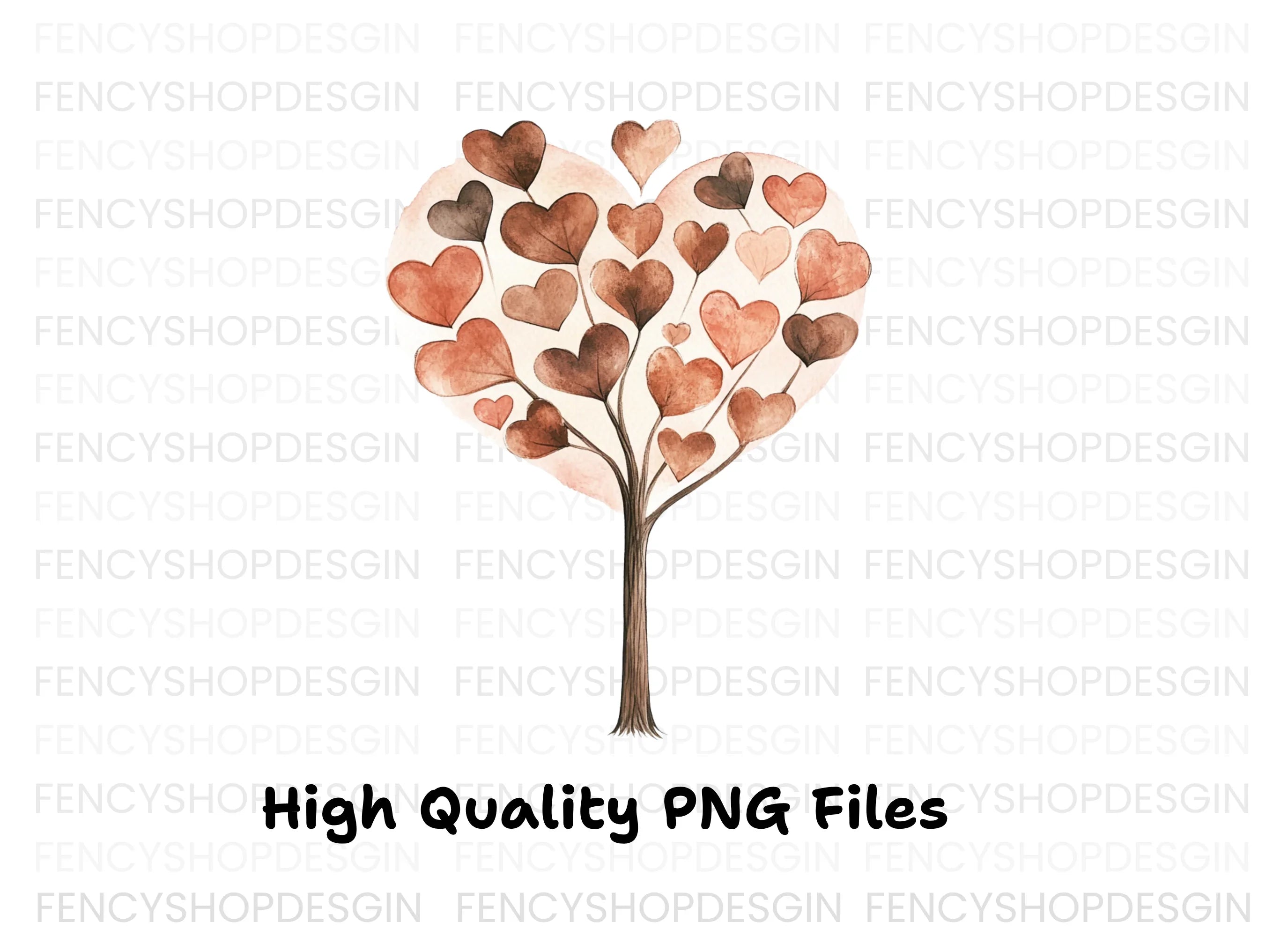 Heart Tree Clipart Bundle