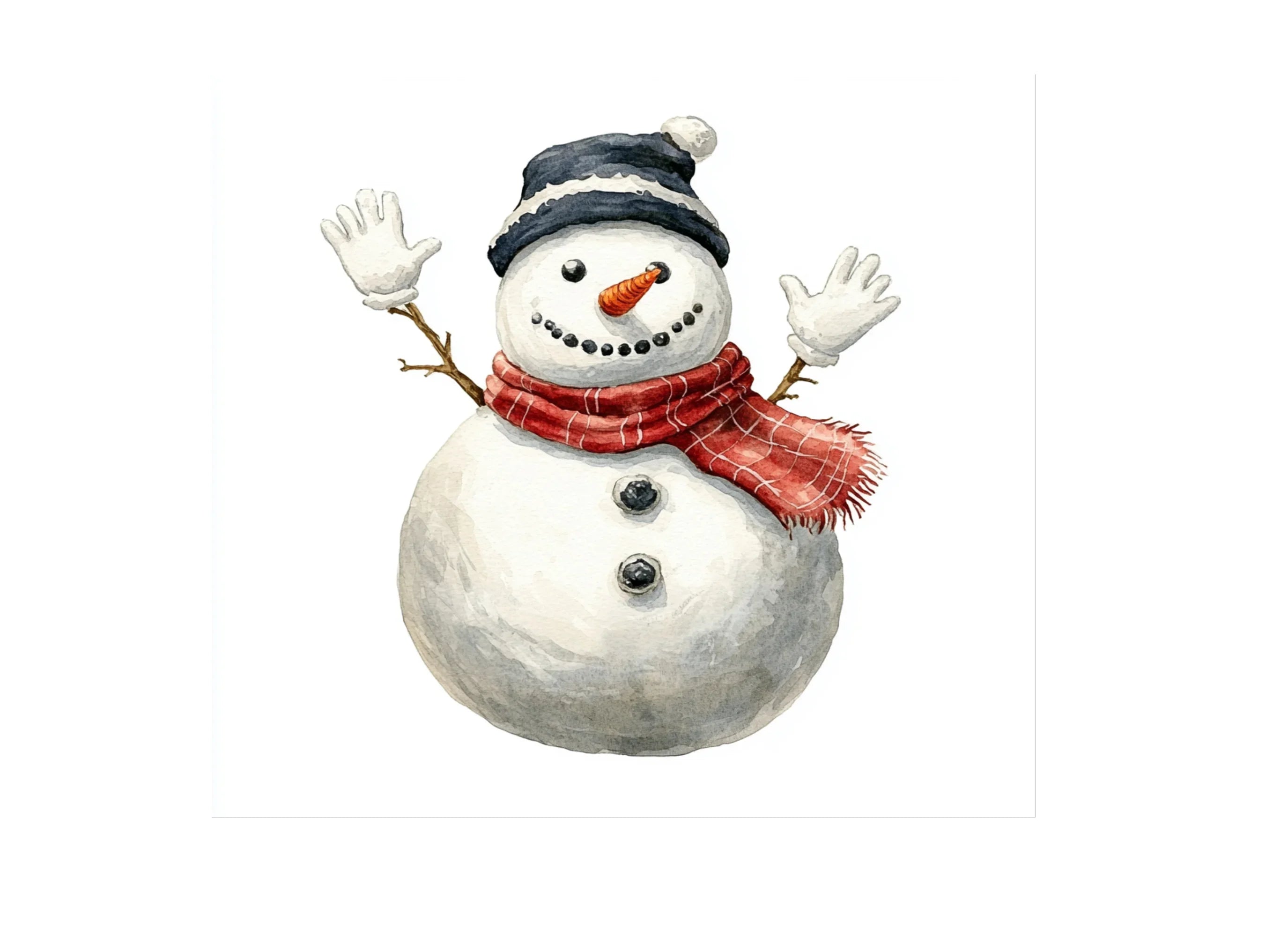 Cute Snowman Winter Clipart Bundle