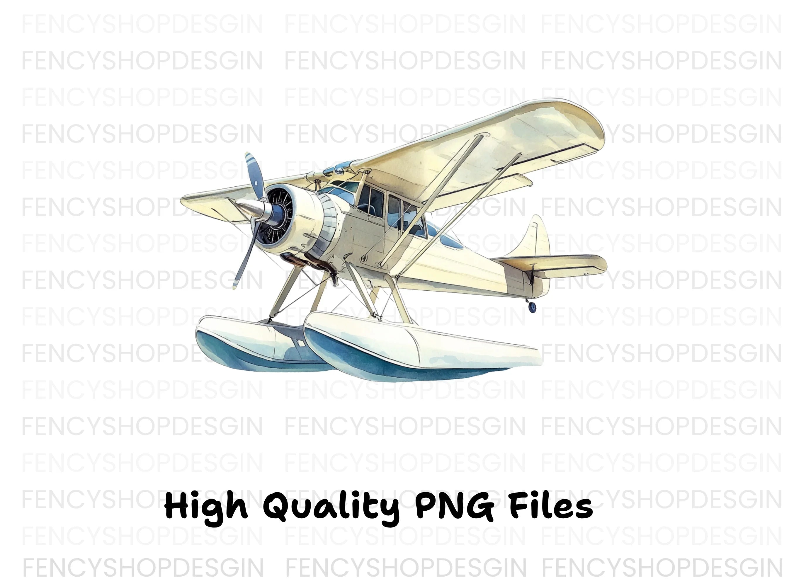 Vintage Seaplane Clipart Bundle