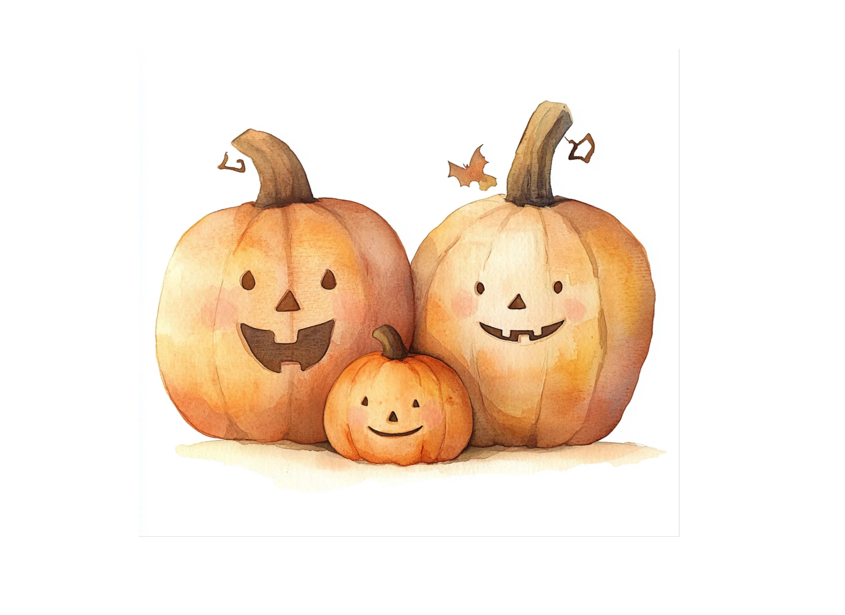 Cute Halloween Pumpkin Clipart Bundle