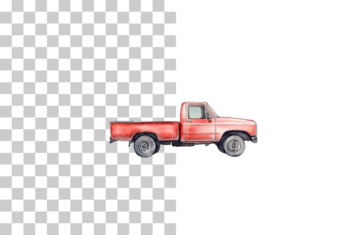 Christmas Truck with Tree Clipart Bundle - CraftNest - Digital Crafting and Art