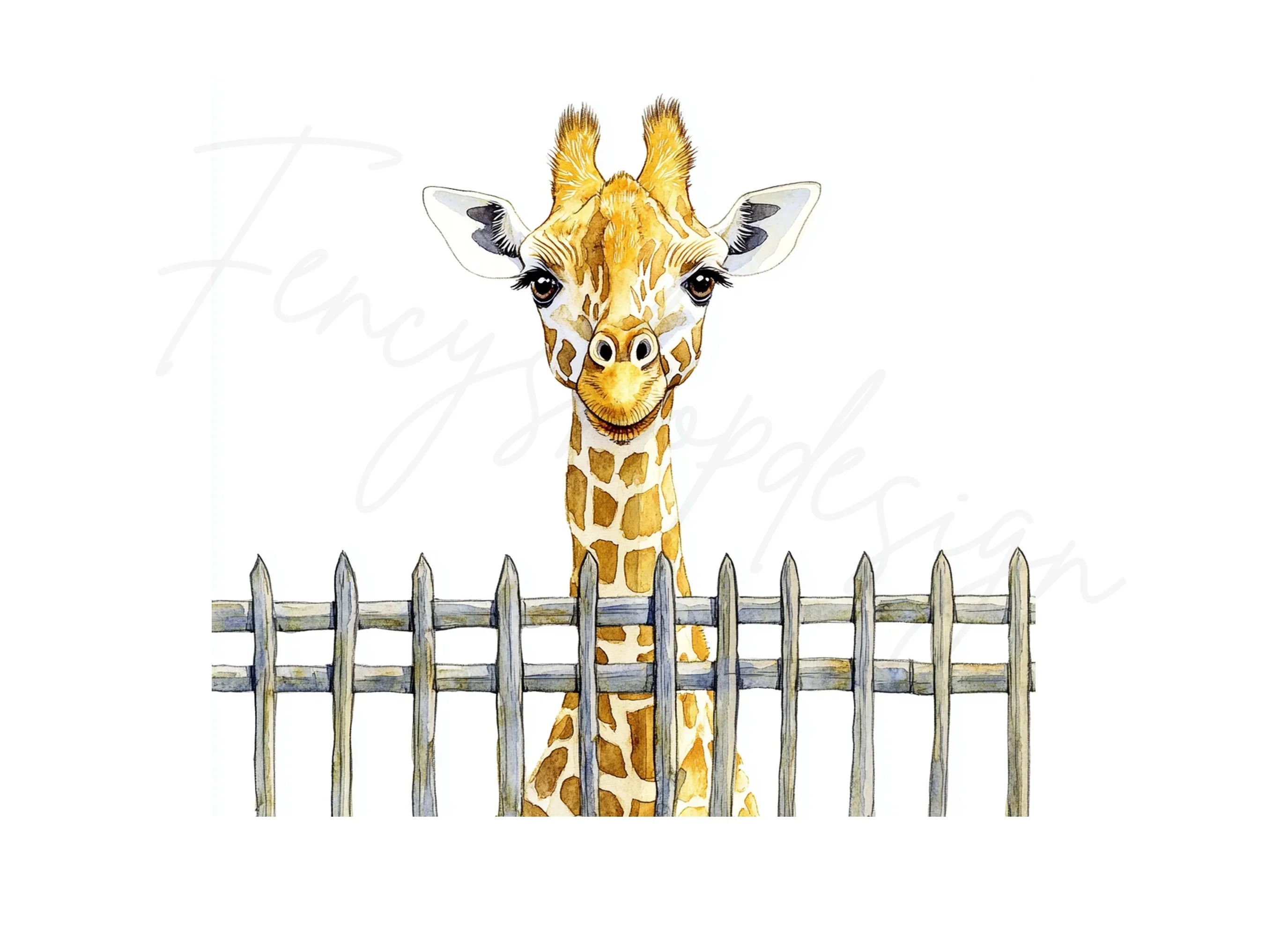 Cute Giraffe Peekaboo Clipart Bundle