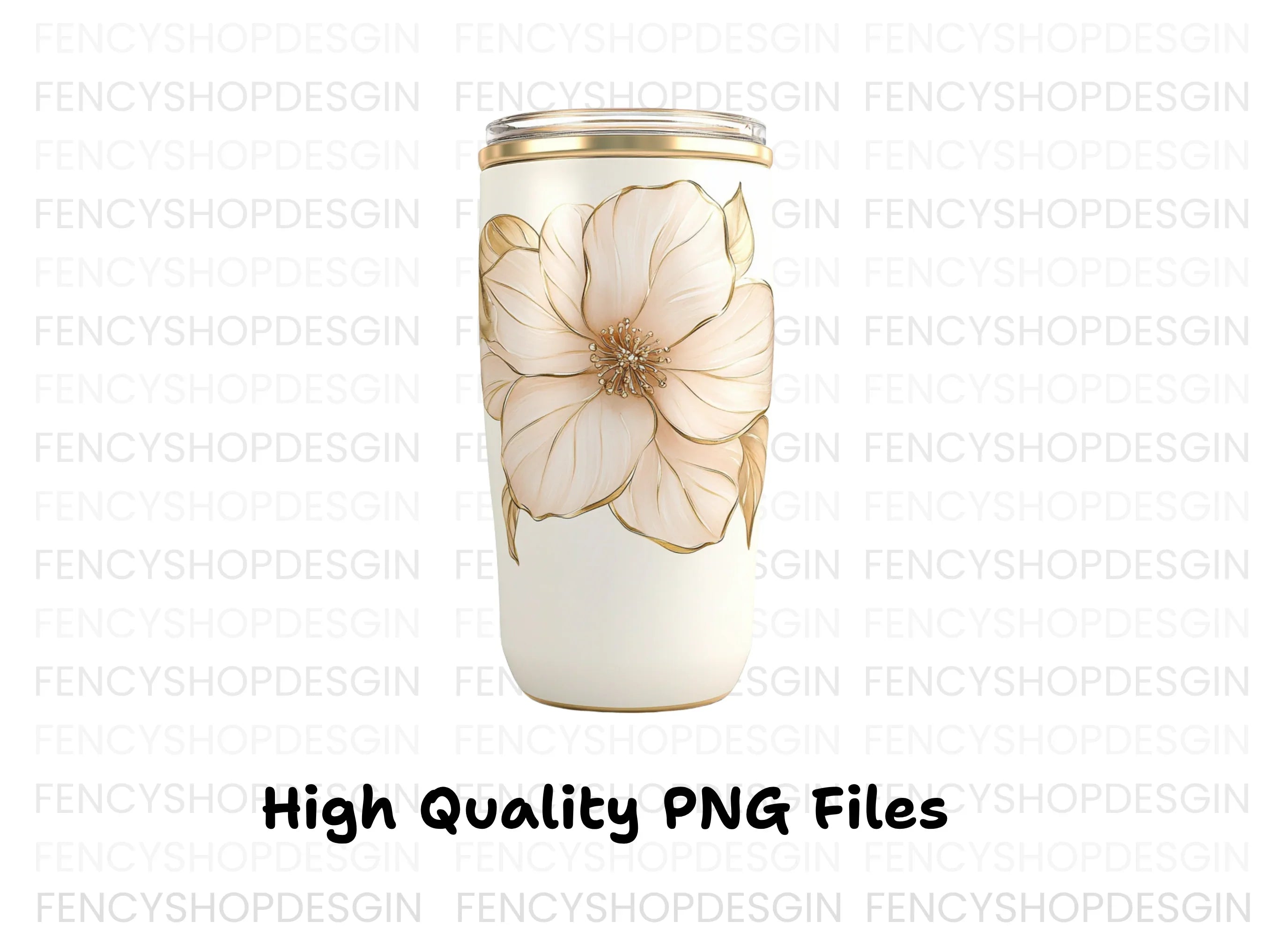 Elegant Floral Tumbler Clipart Bundle