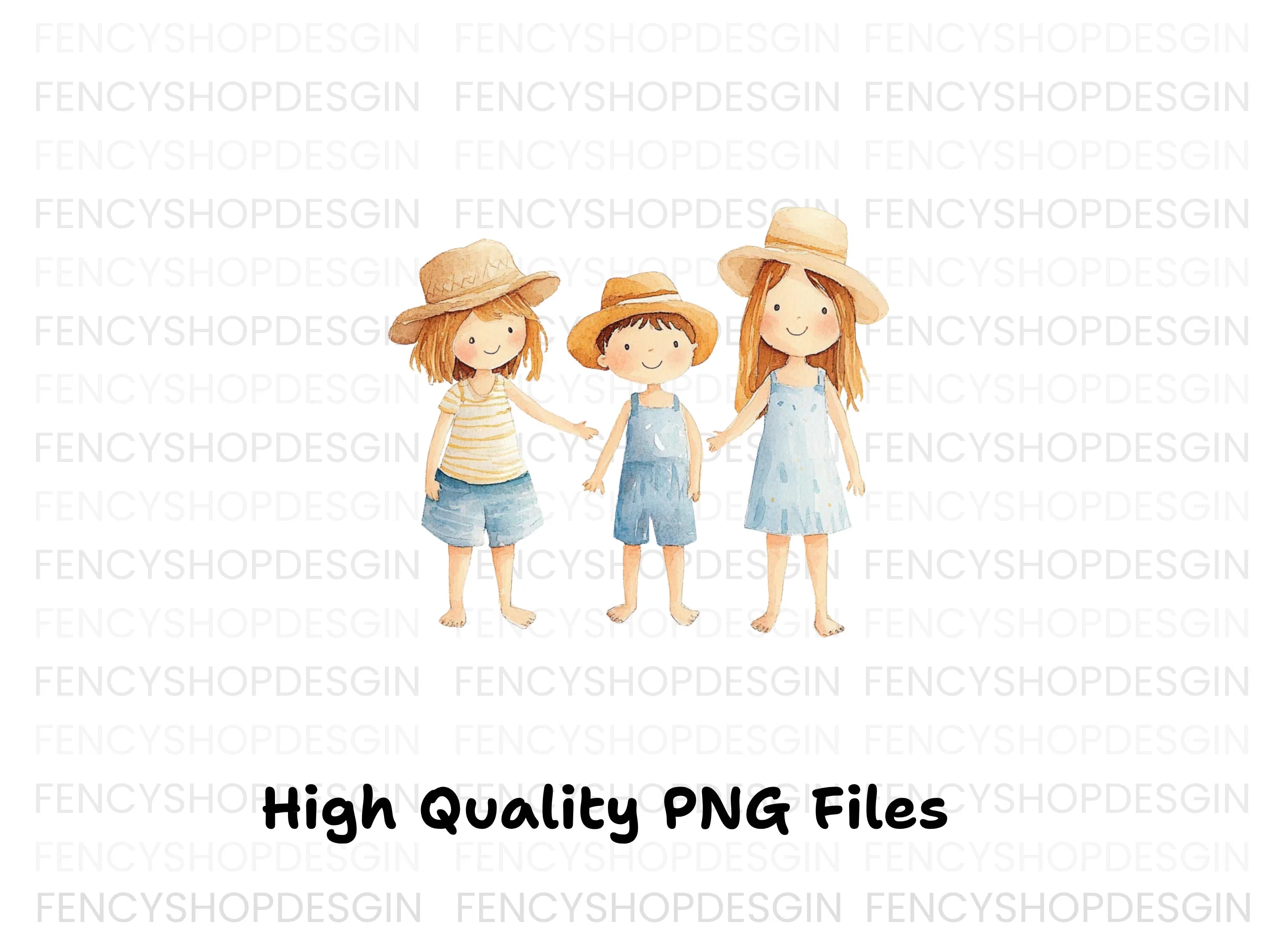 Kids Summer Beach Vacation Clipart Bundle