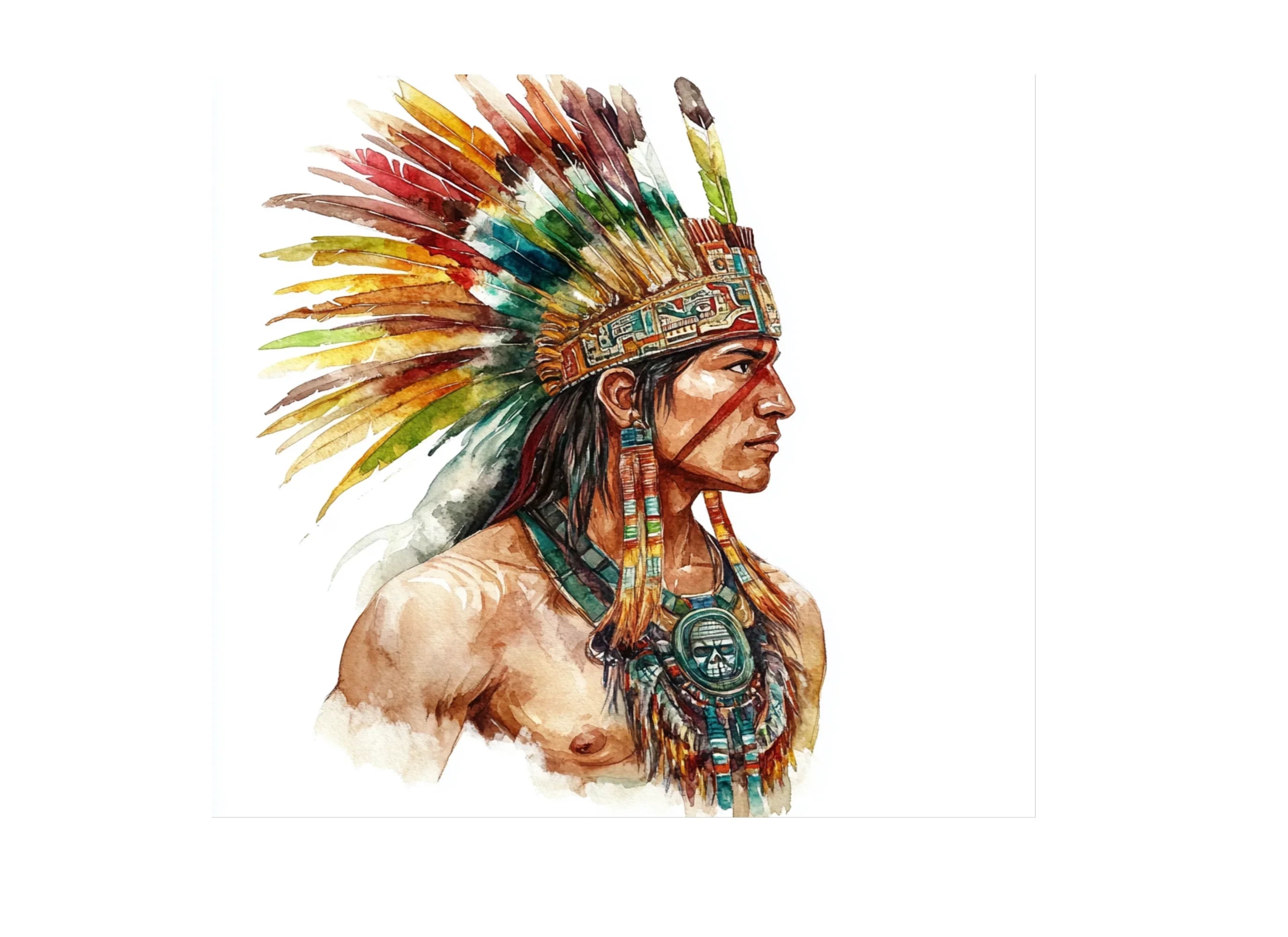Native American Feather Headdress Clipart Bundle