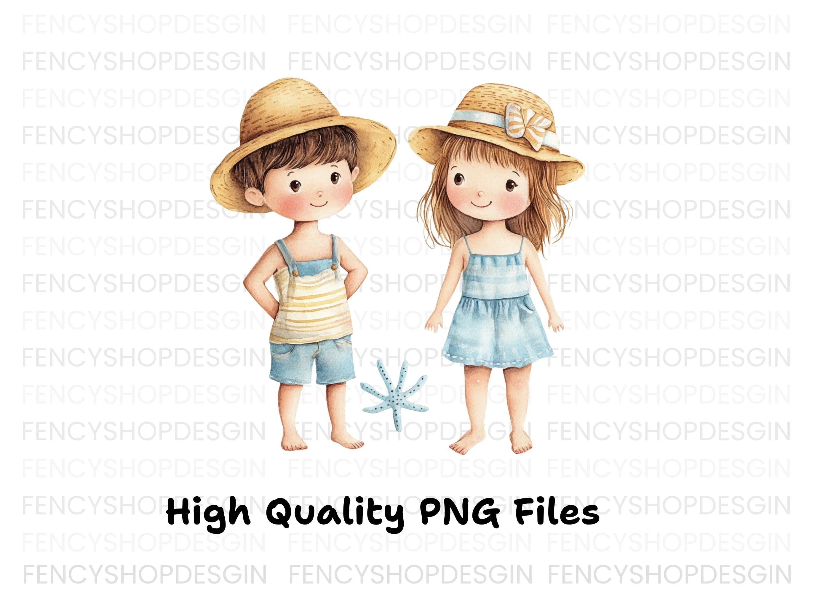 Cute Summer Kids Clipart Bundle