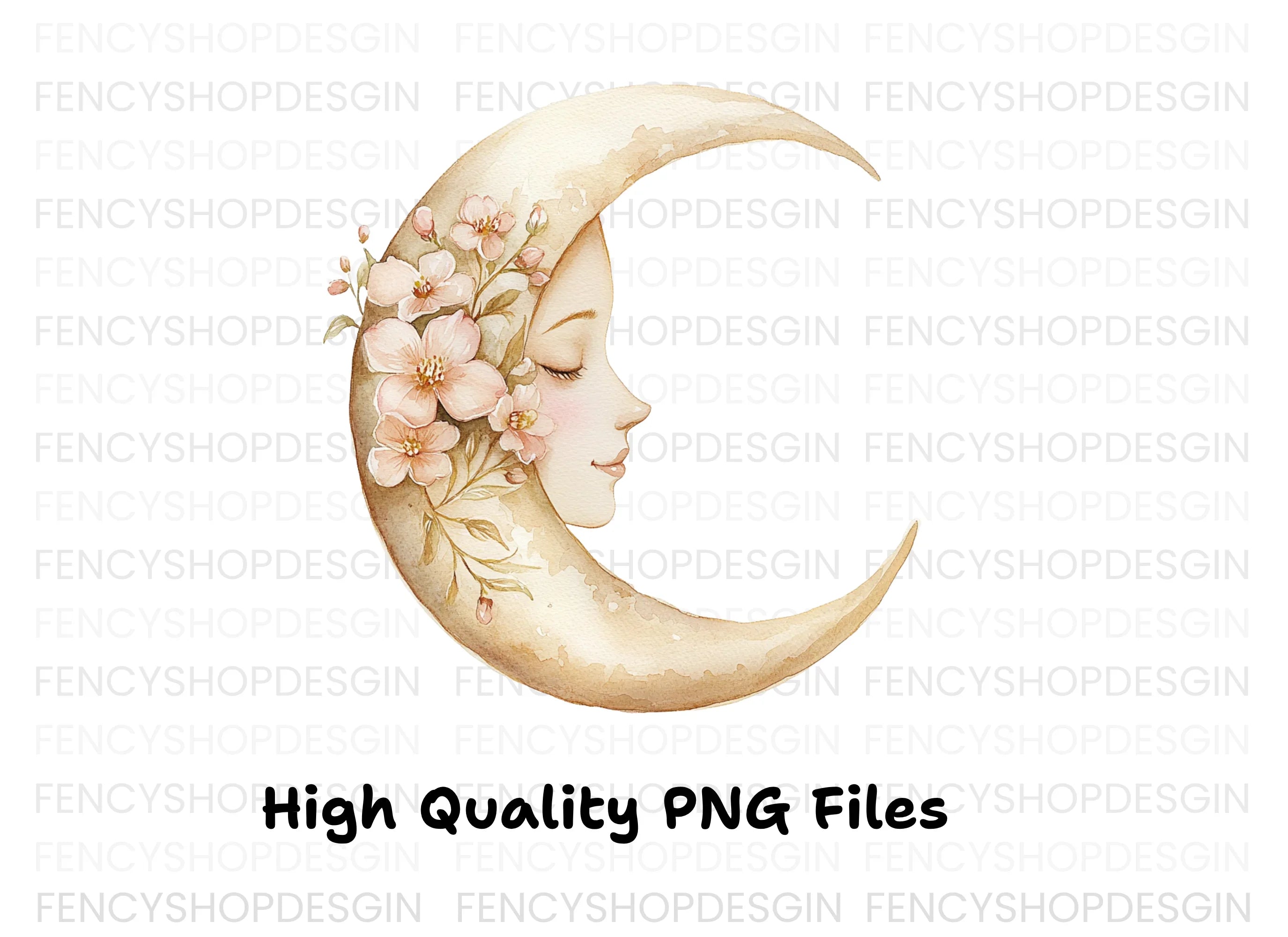 Moon Sleeping Face Clipart Bundle