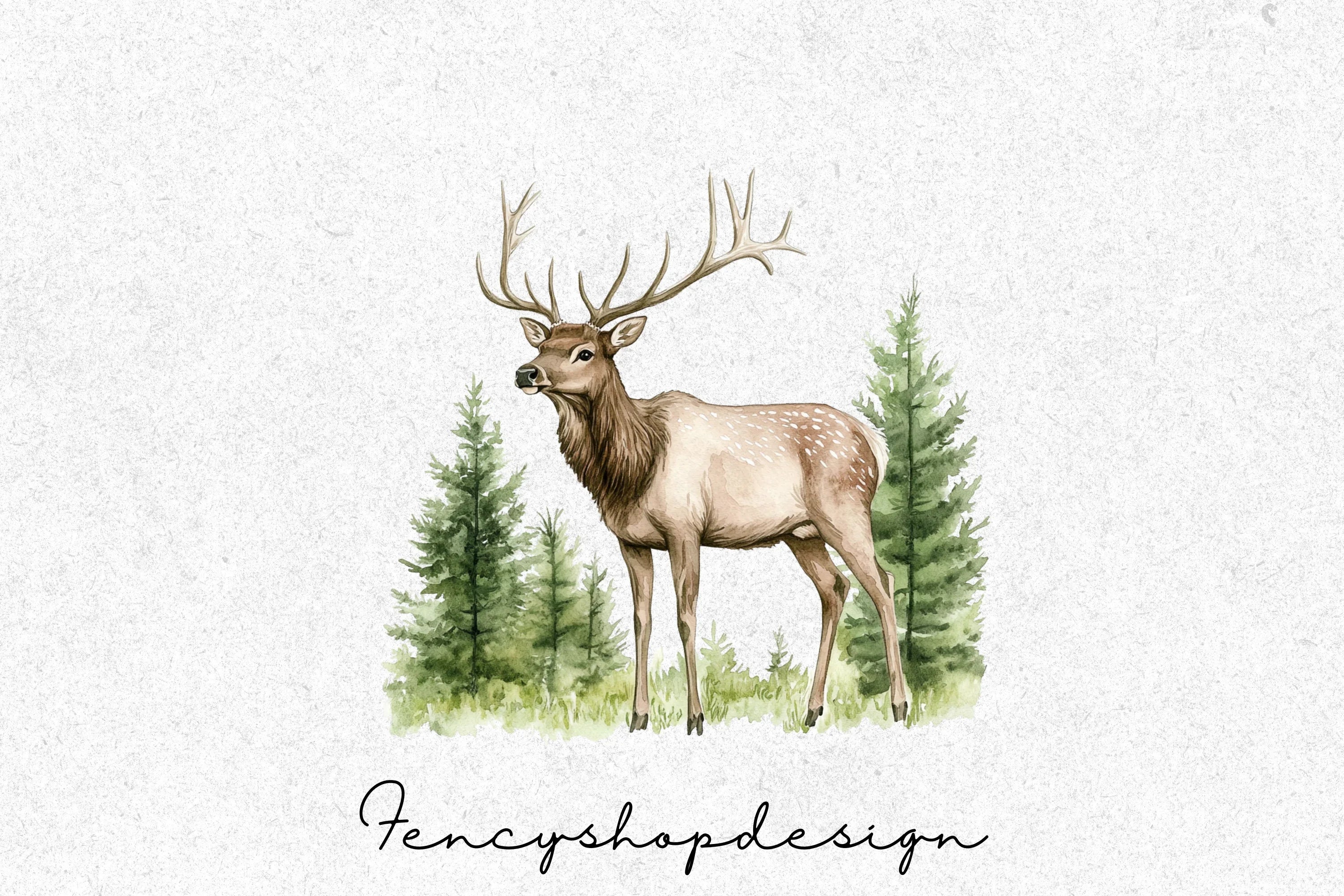 Majestic Elk Wildlife Clipart Bundle