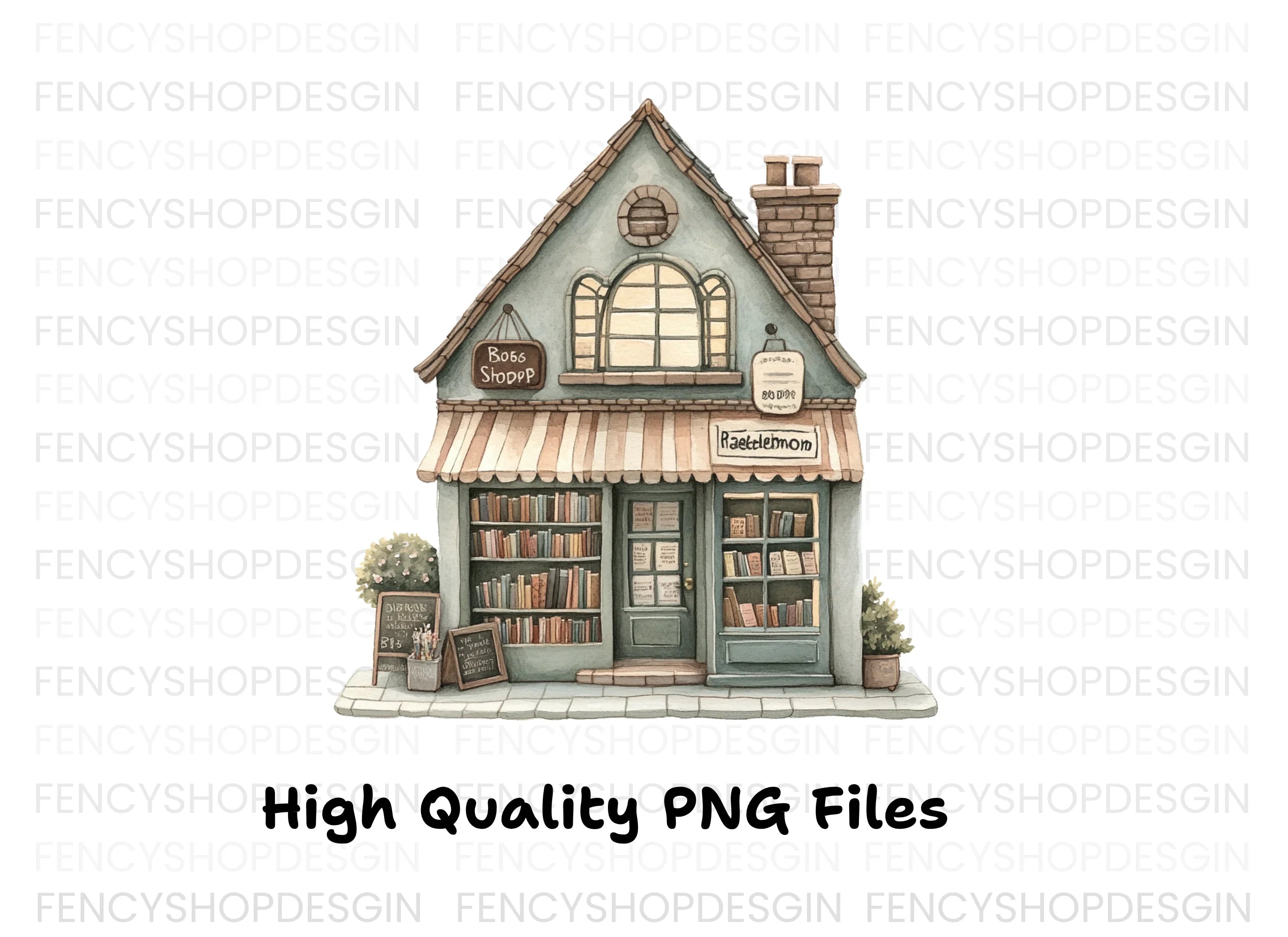 Charming Bookstore Clipart Bundle