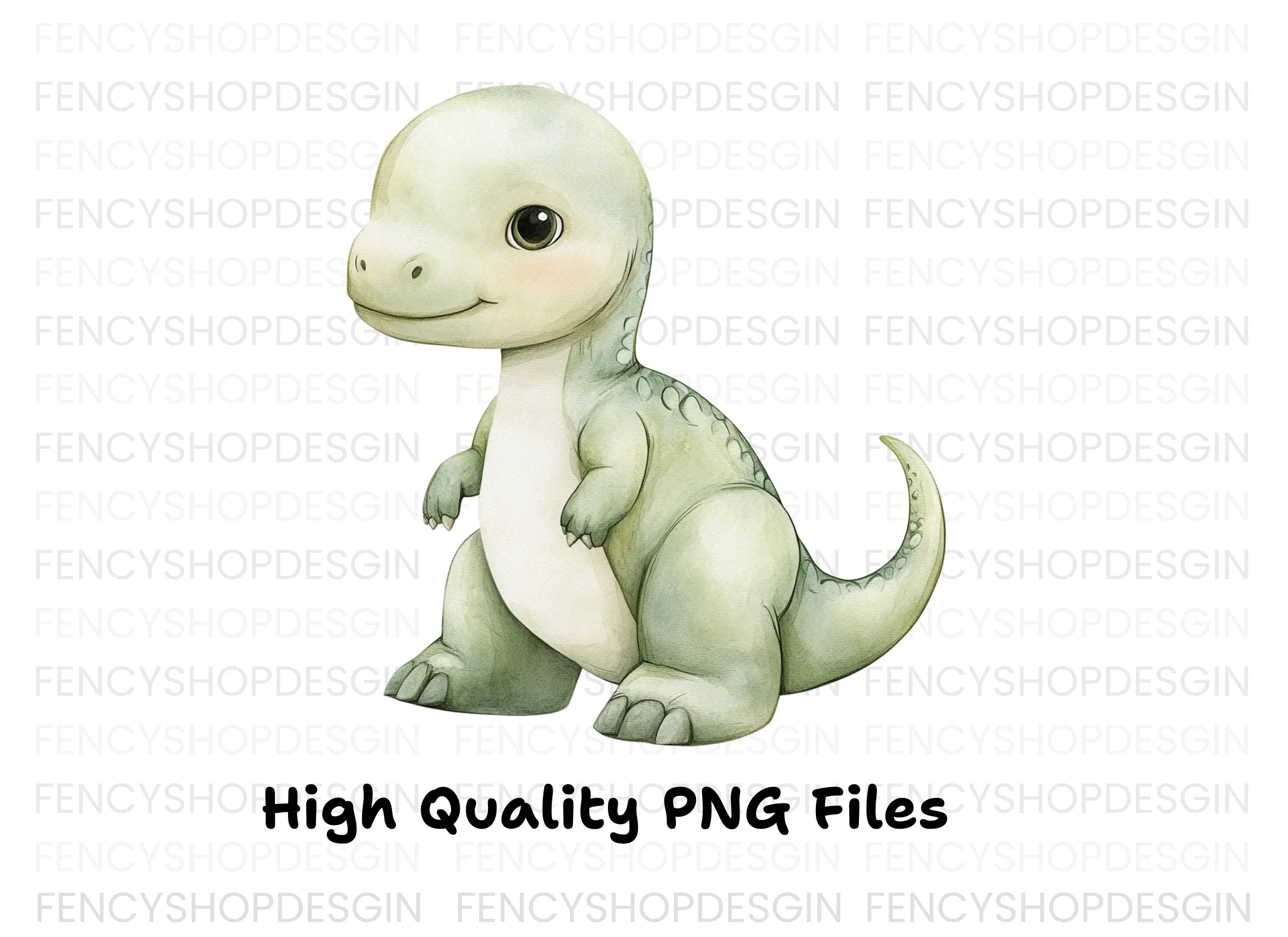 Charming Green Dinosaur Clipart Bundle