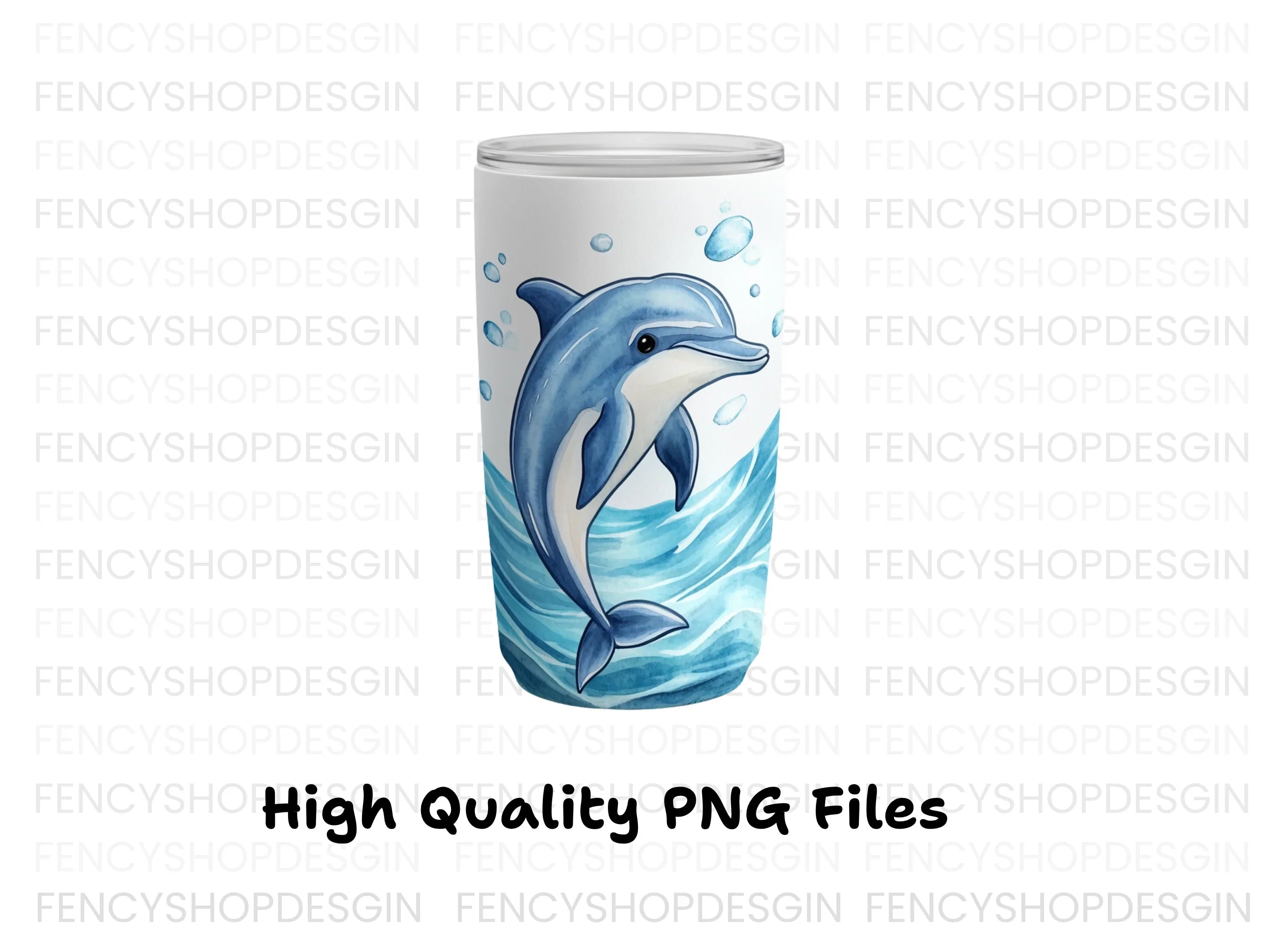 Dolphin Tumbler Clipart Bundle