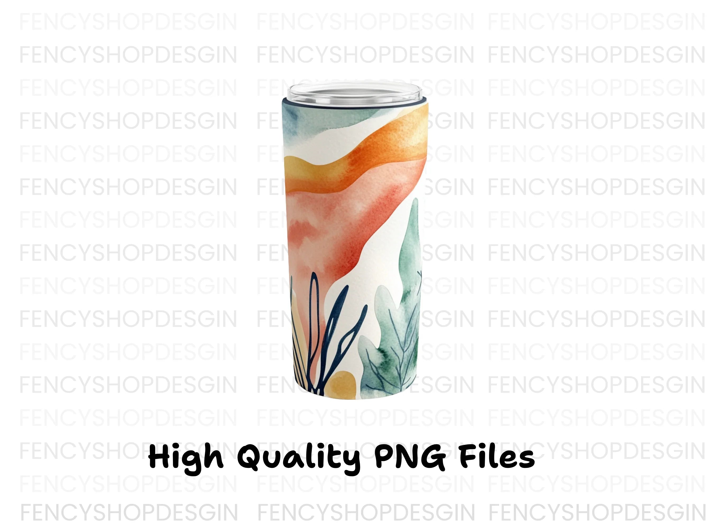 Abstract Floral Slim Tumbler Clipart Bundle