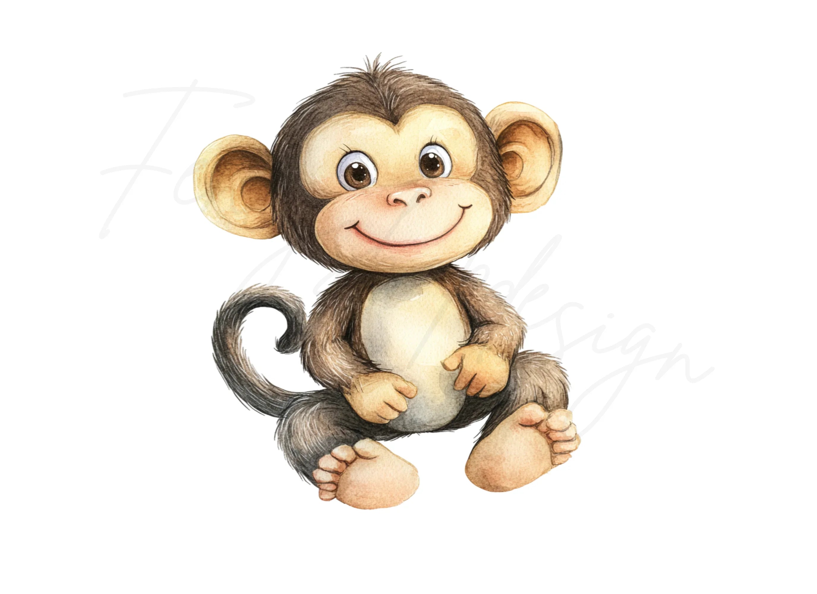Charming Monkey Clipart Bundle for Kids