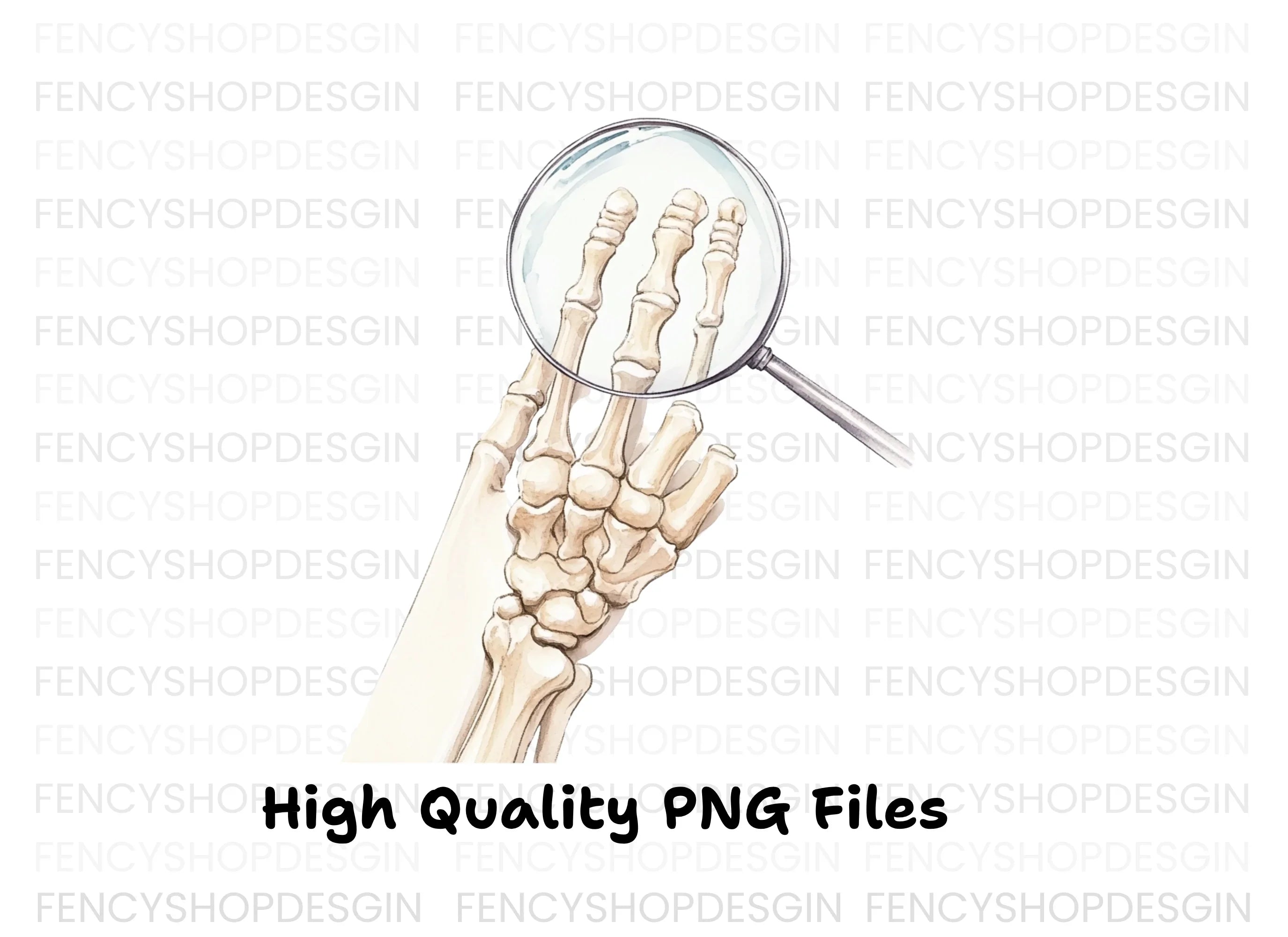 Hand Bones Magnified Clipart Bundle