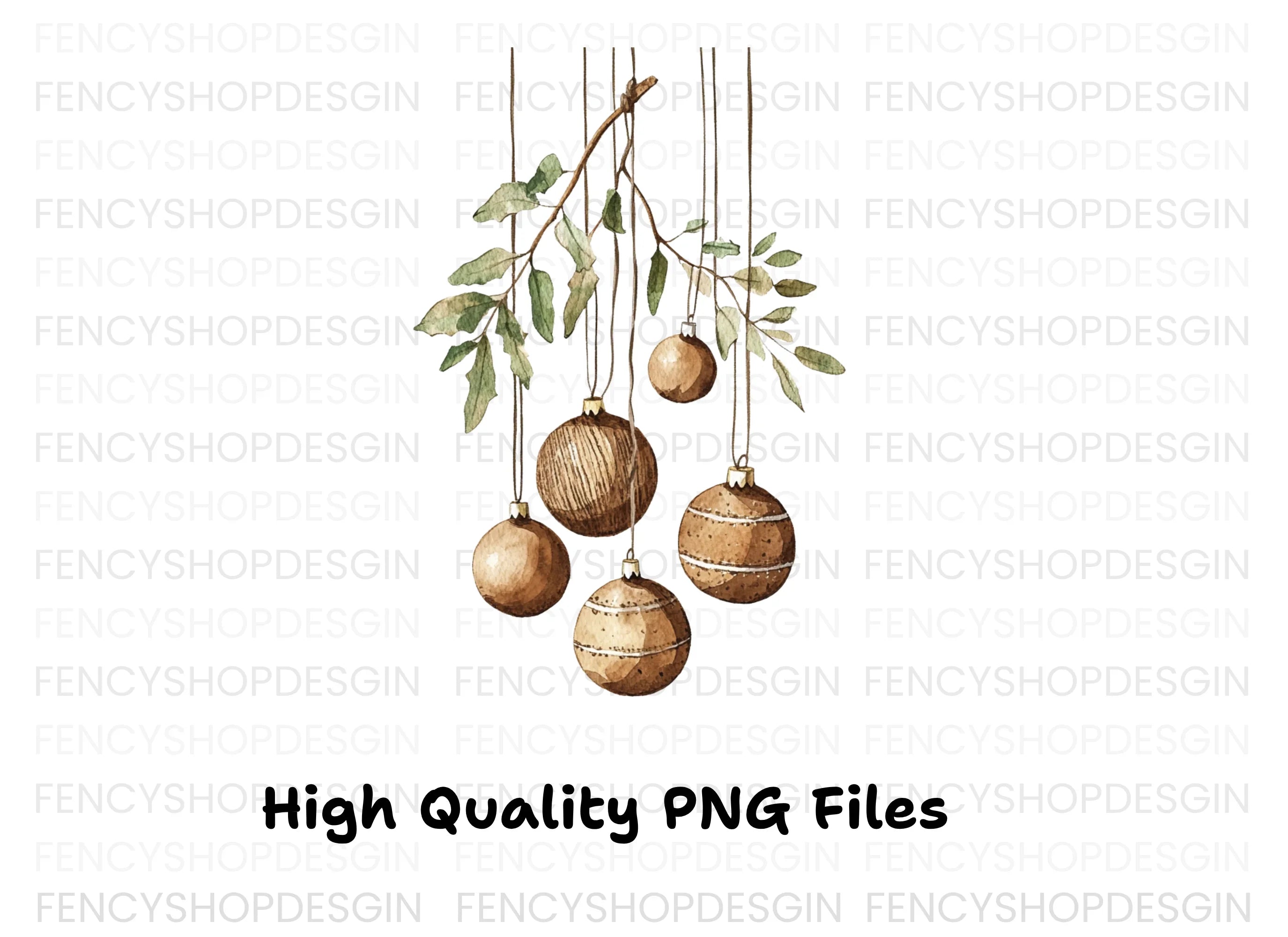 Christmas Ornaments Clipart Bundle