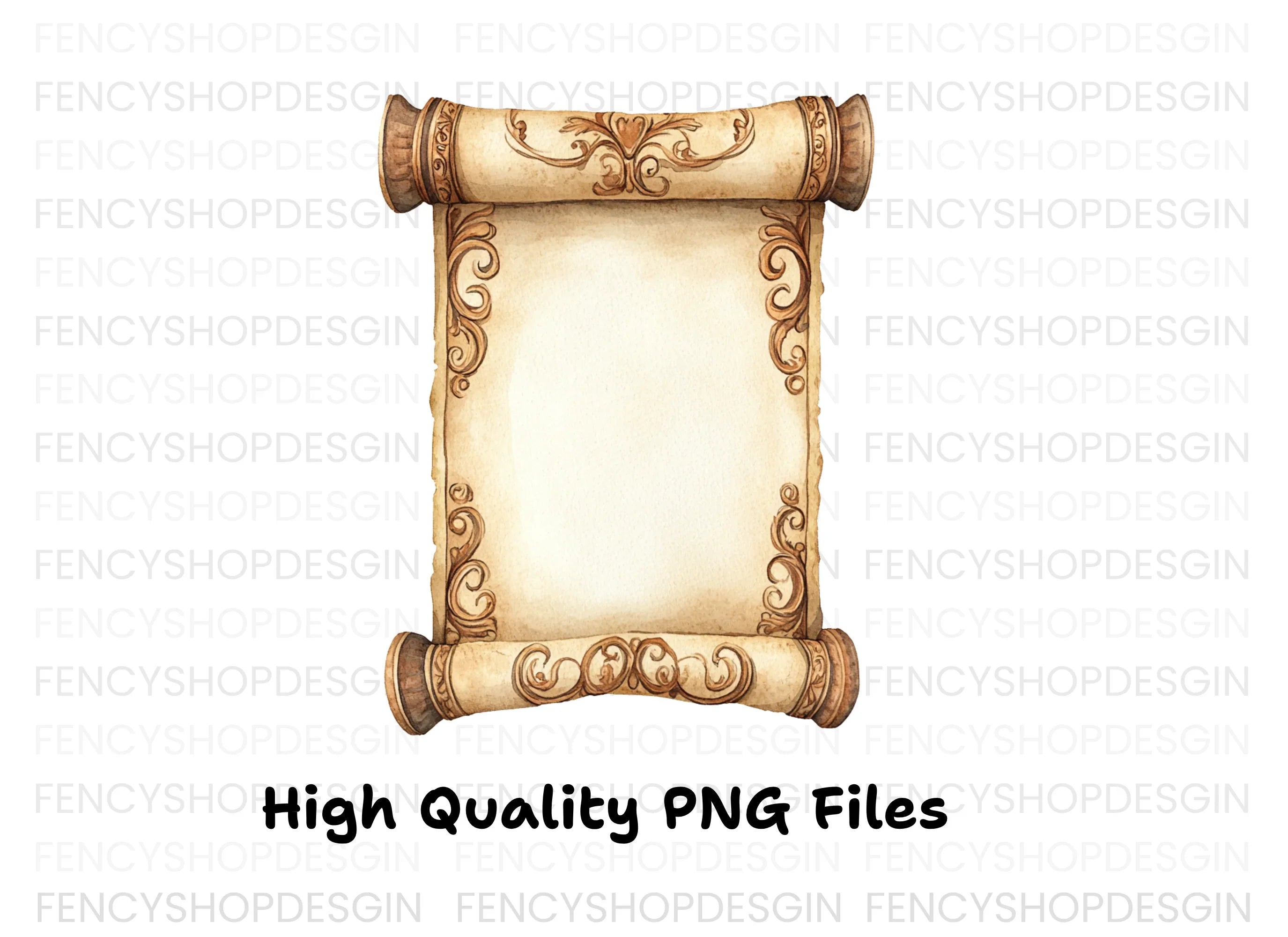 Ornate Scroll Decorative Borders Clipart Bundle
