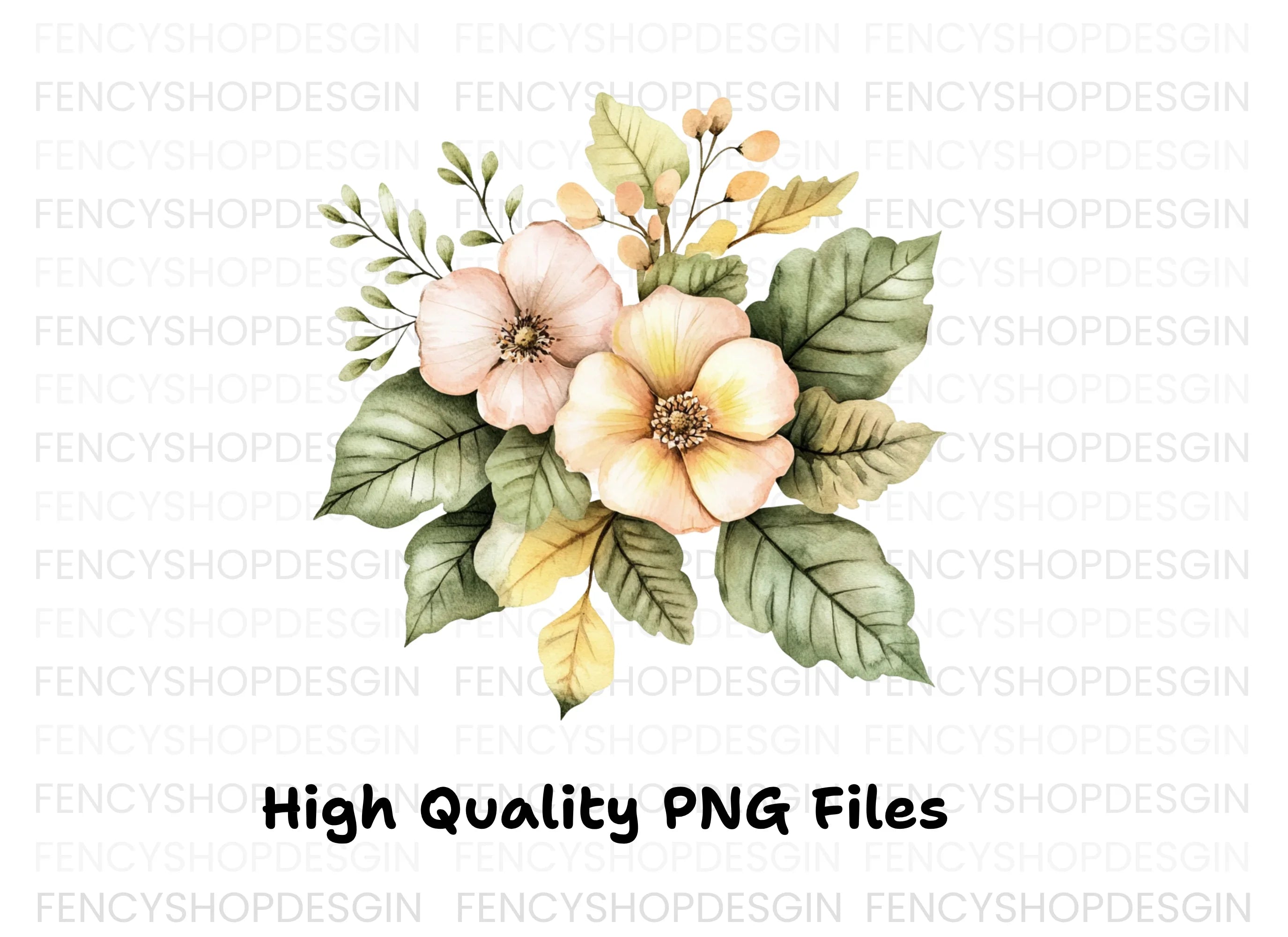 Elegant Floral Bouquet Clipart Bundle