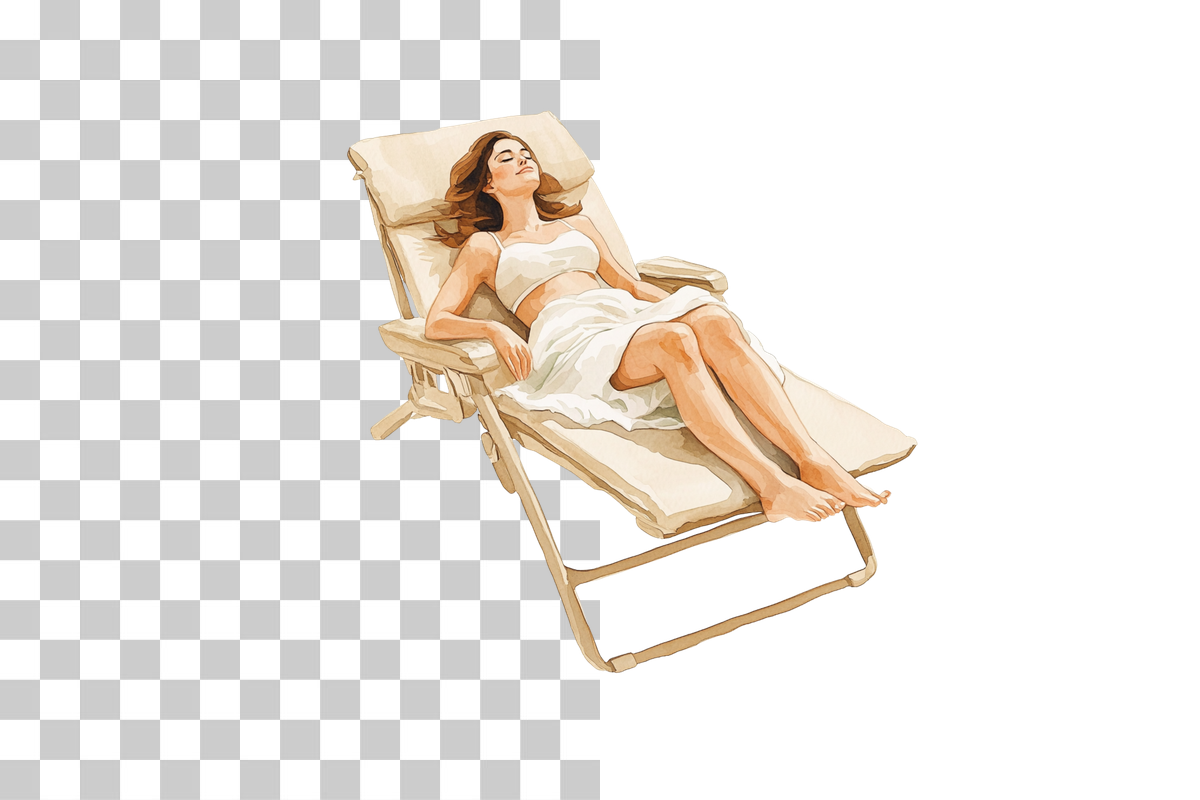 Beach Chair Relaxation Clipart Bundle