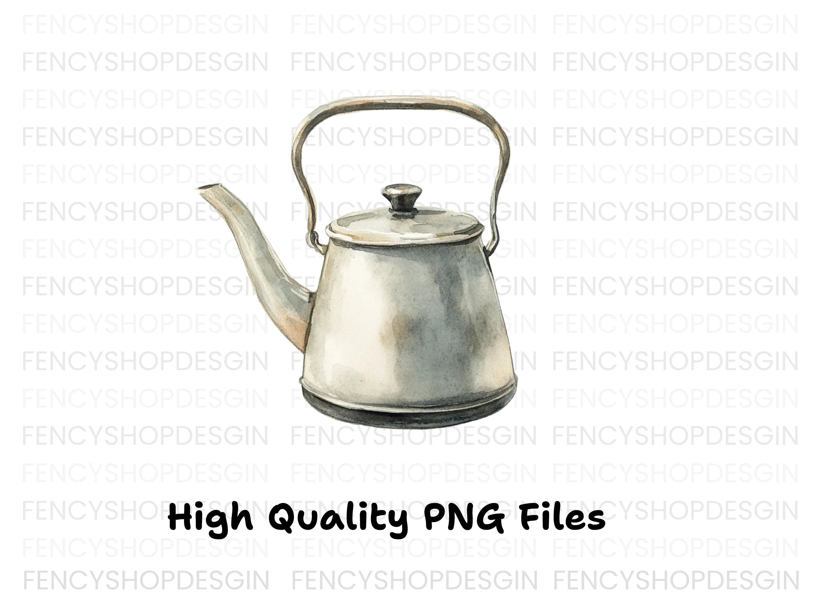 Vintage Kettle Clipart Bundle