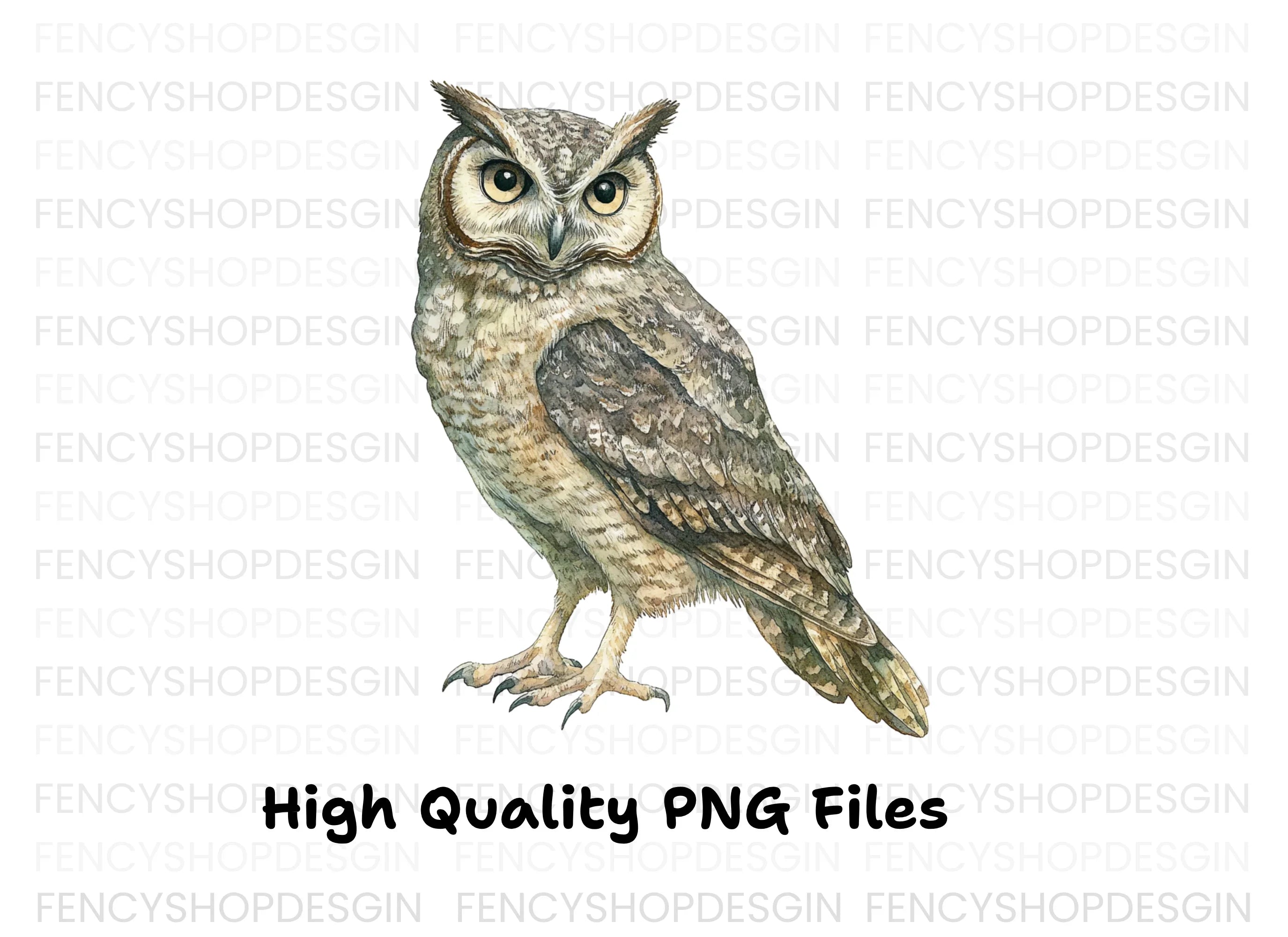 Great Horned Owl Clipart Bundle