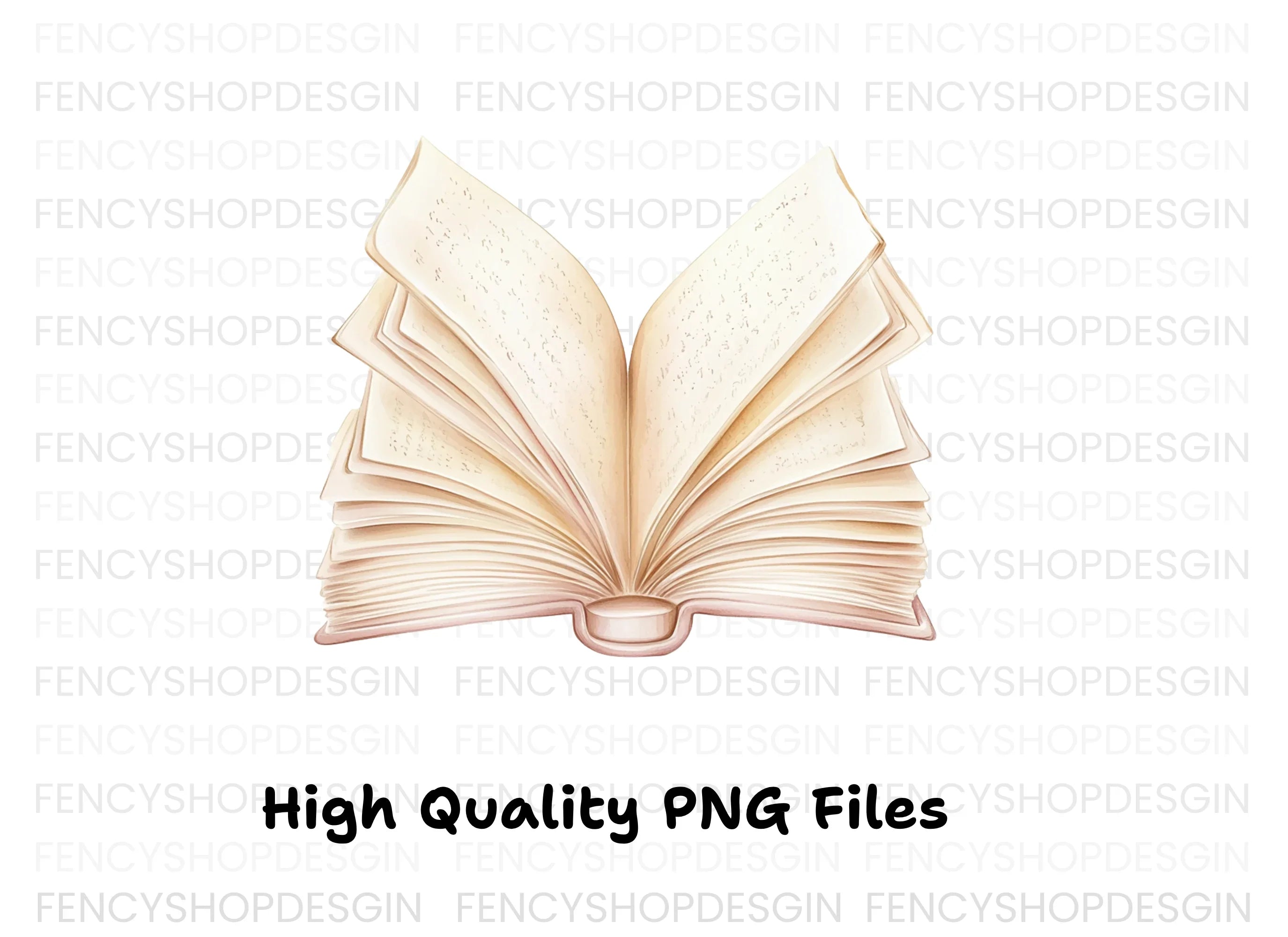 Open Vintage Books Clipart Bundle