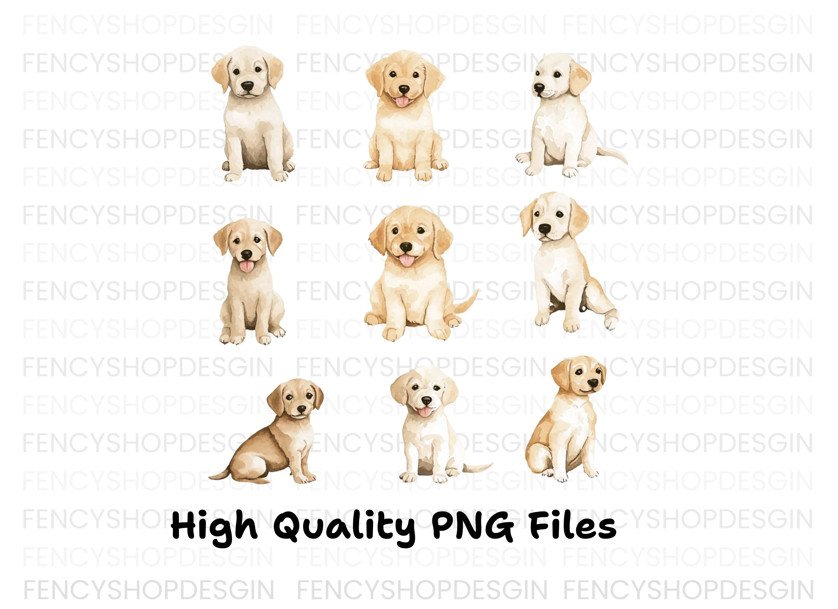 Golden Retriever Puppy Clipart Bundle