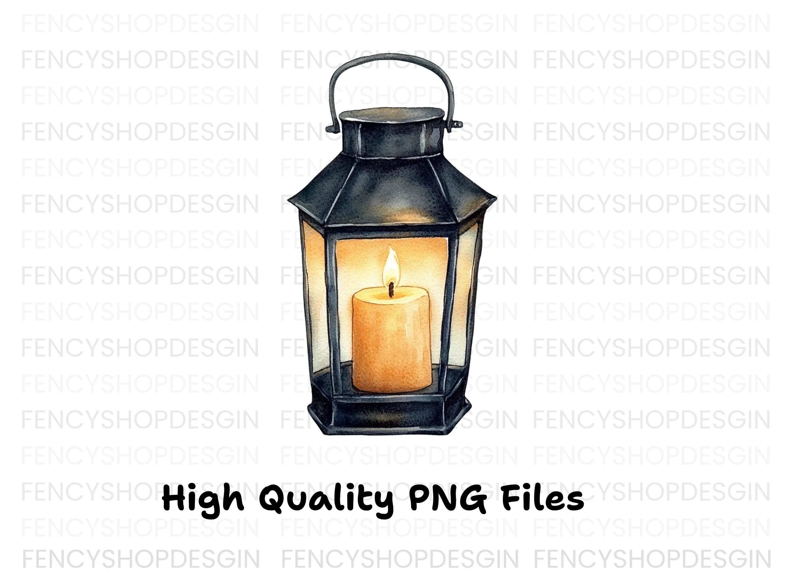 Vintage Lanterns Clipart Bundle