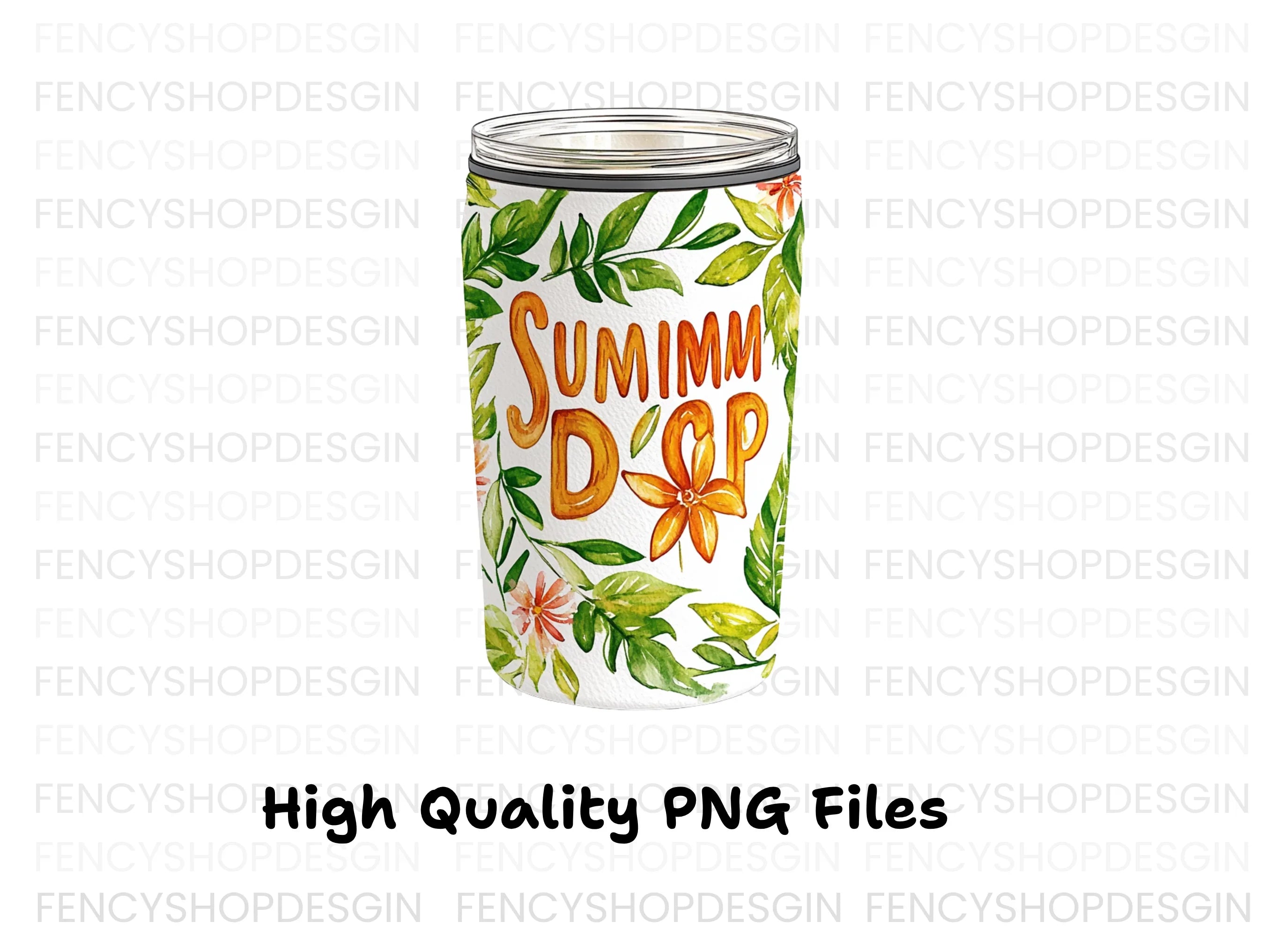 Floral Summer Tumbler Clipart Bundle