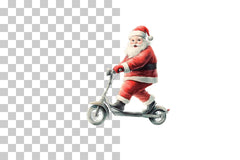 Santa Riding Scooter Clipart Bundle - CraftNest - Digital Crafting and Art