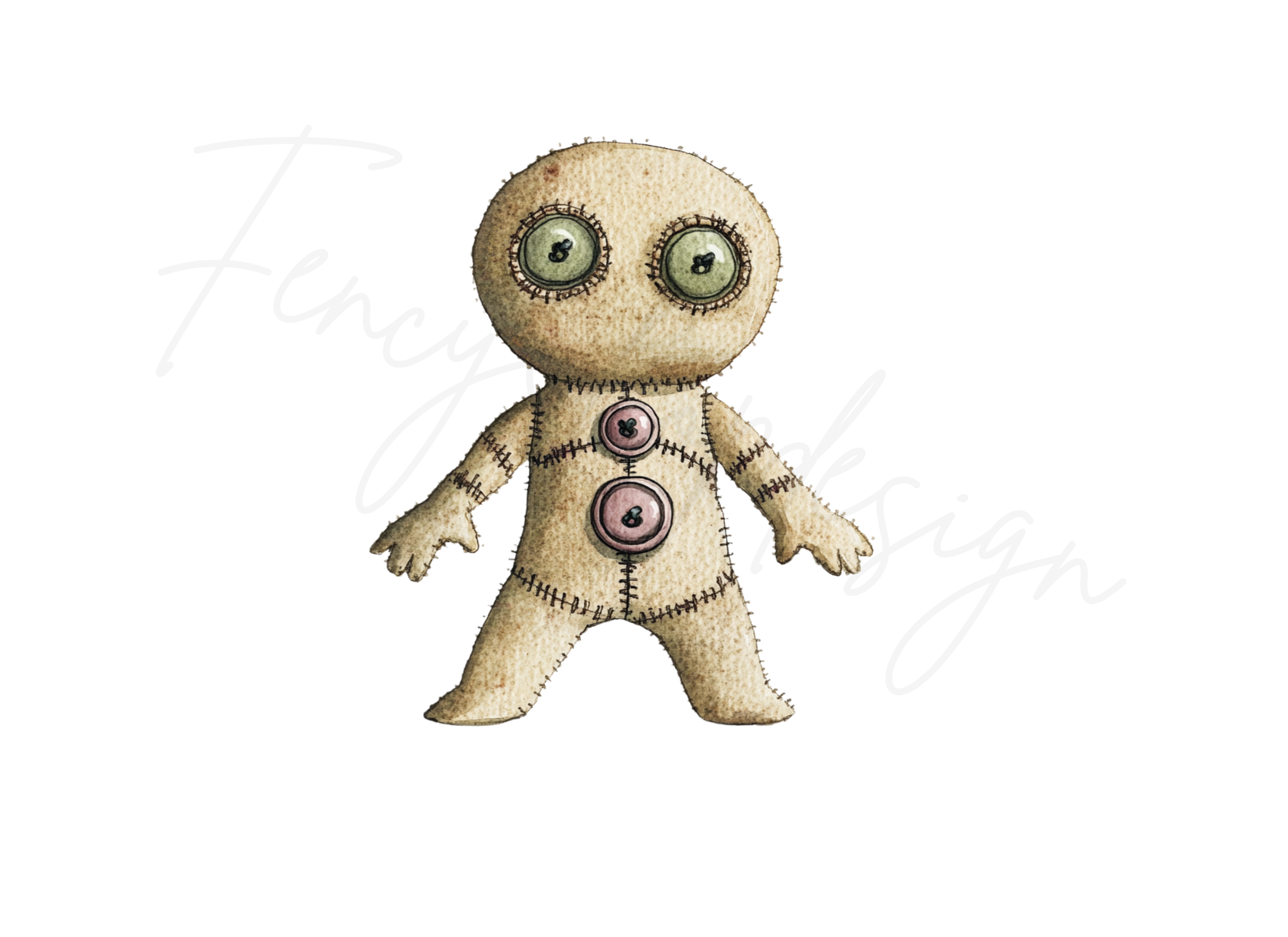Cute Voodoo Dolls Clipart Bundle