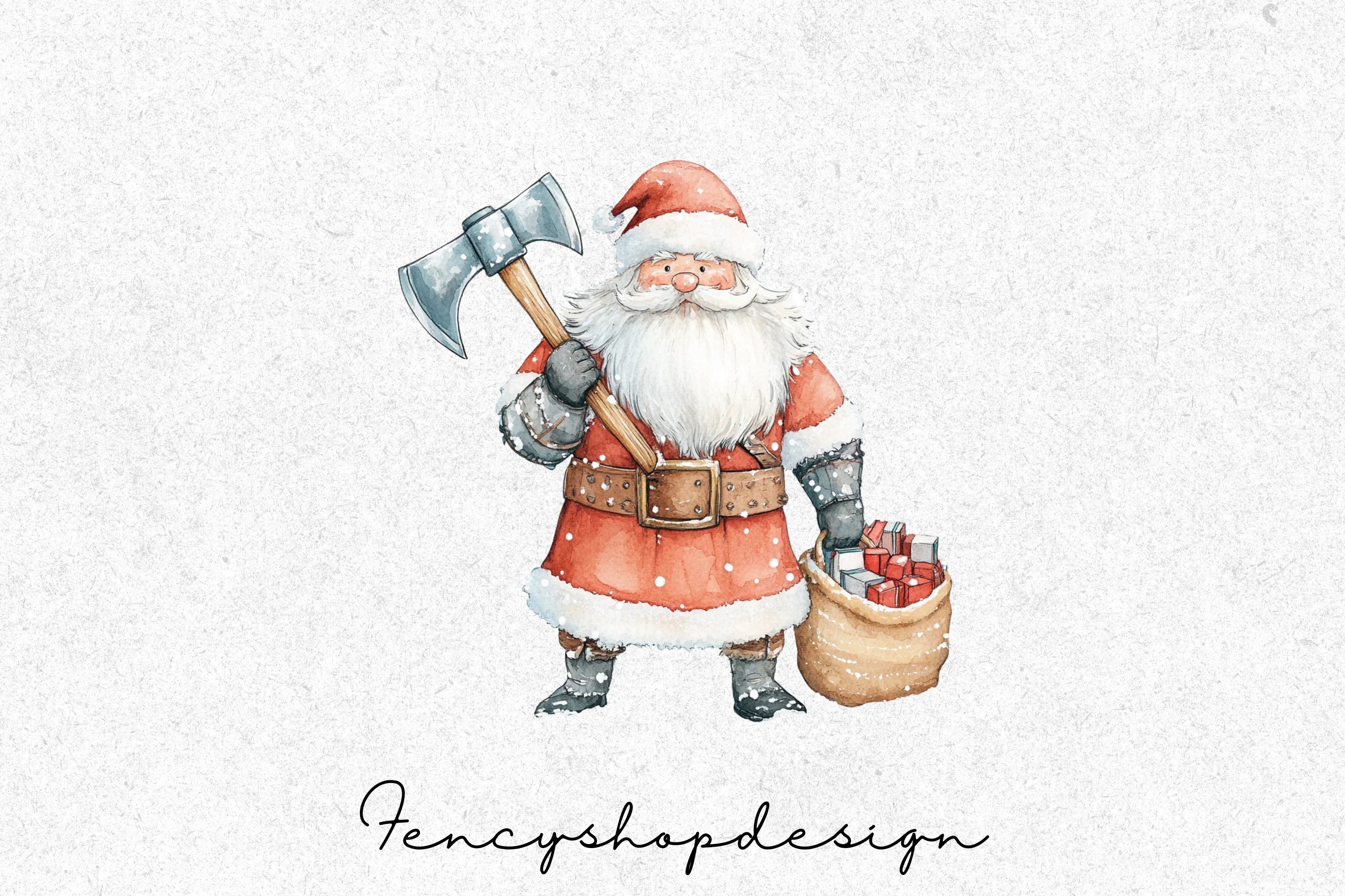 Viking Santa Christmas Clipart Bundle